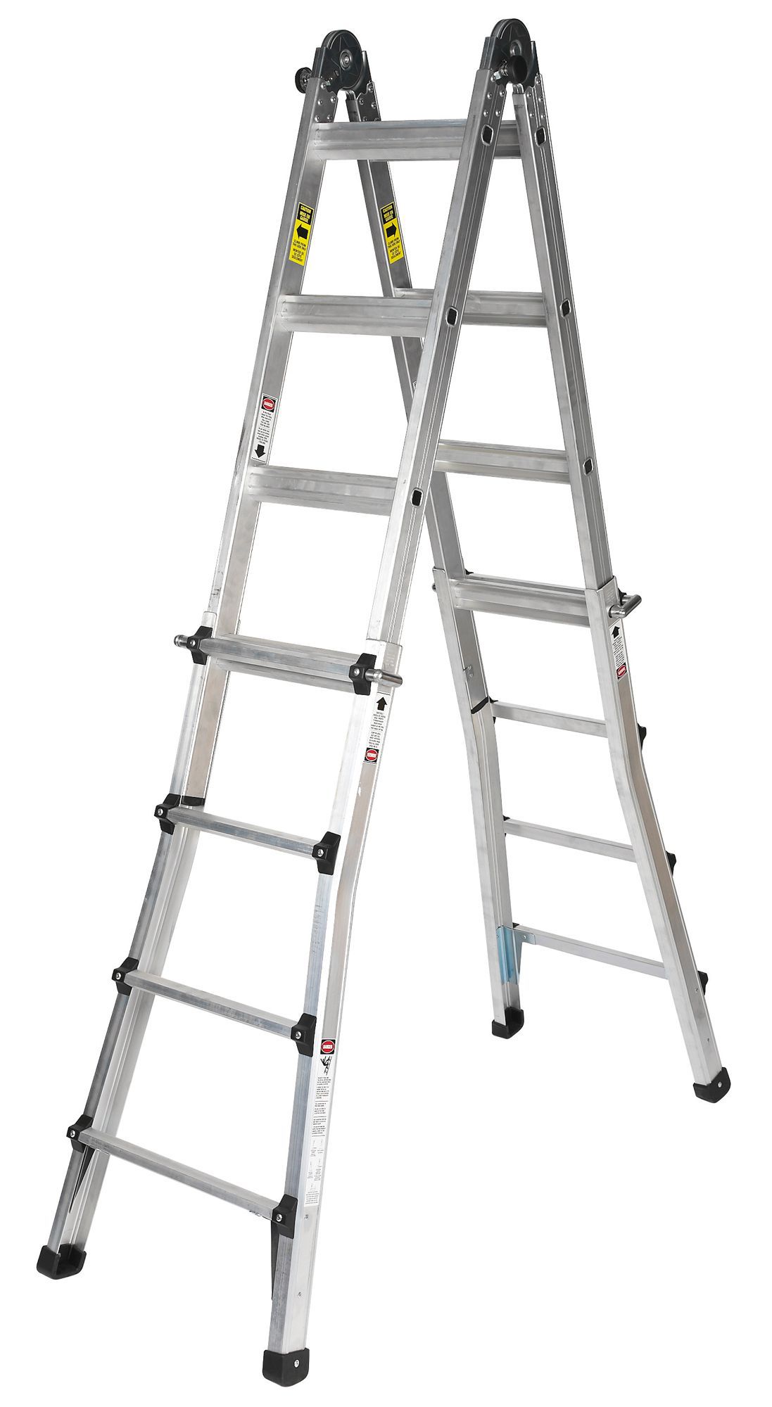 Telescopic 2-Way 14 Tread Combination Ladder | Departments | DIY At B&Q