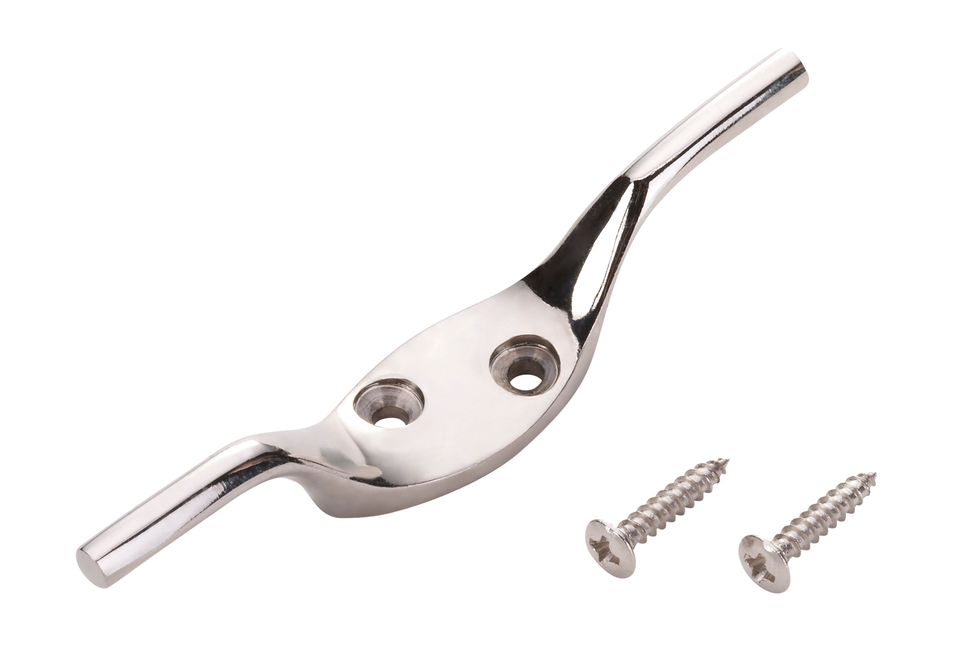 B&Q Polished Nickel Brass Cleat Hook Departments DIY at B&Q