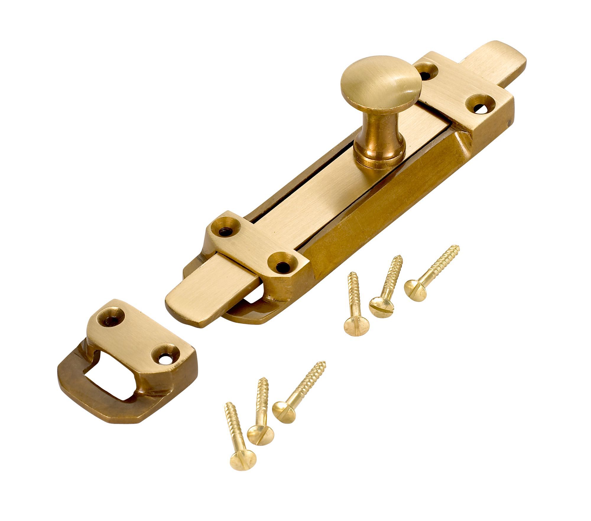 B&Q Antique Effect Brass Slide Bolt (L)152mm Departments DIY at B&Q