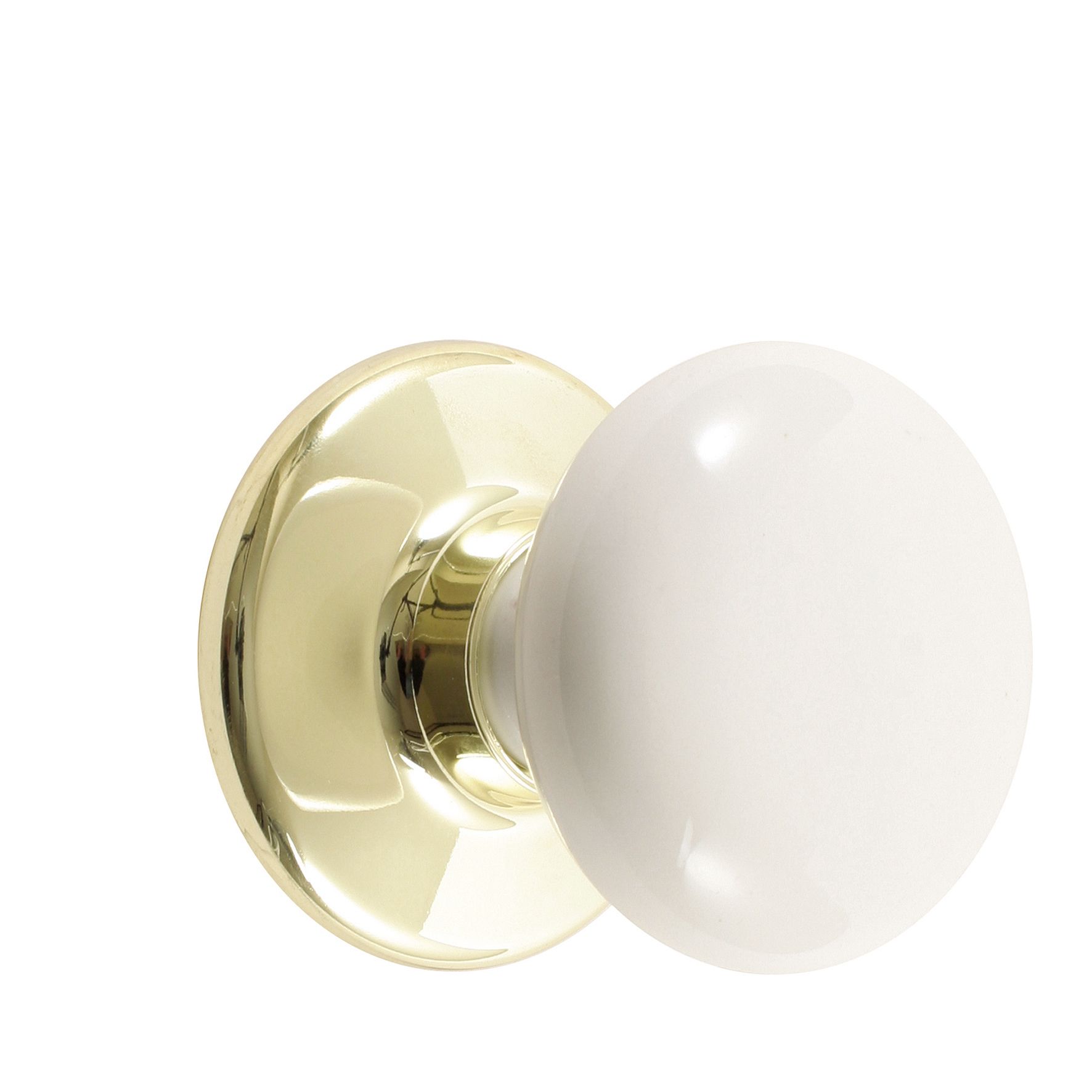 B&Q White Round Internal Mortice Knob, Pack of 1 Departments DIY at B&Q