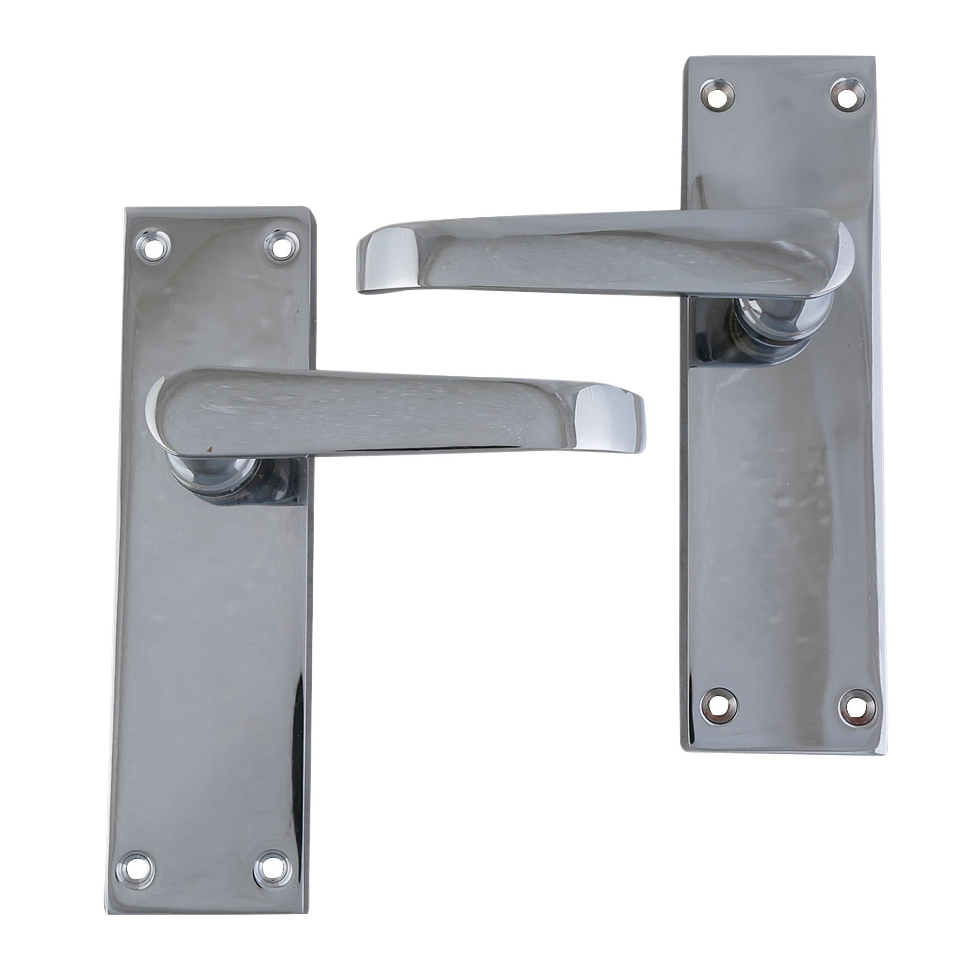 Polished Chrome Effect Internal Straight Latch Door Handle 1 Set Departments Diy At Bandq