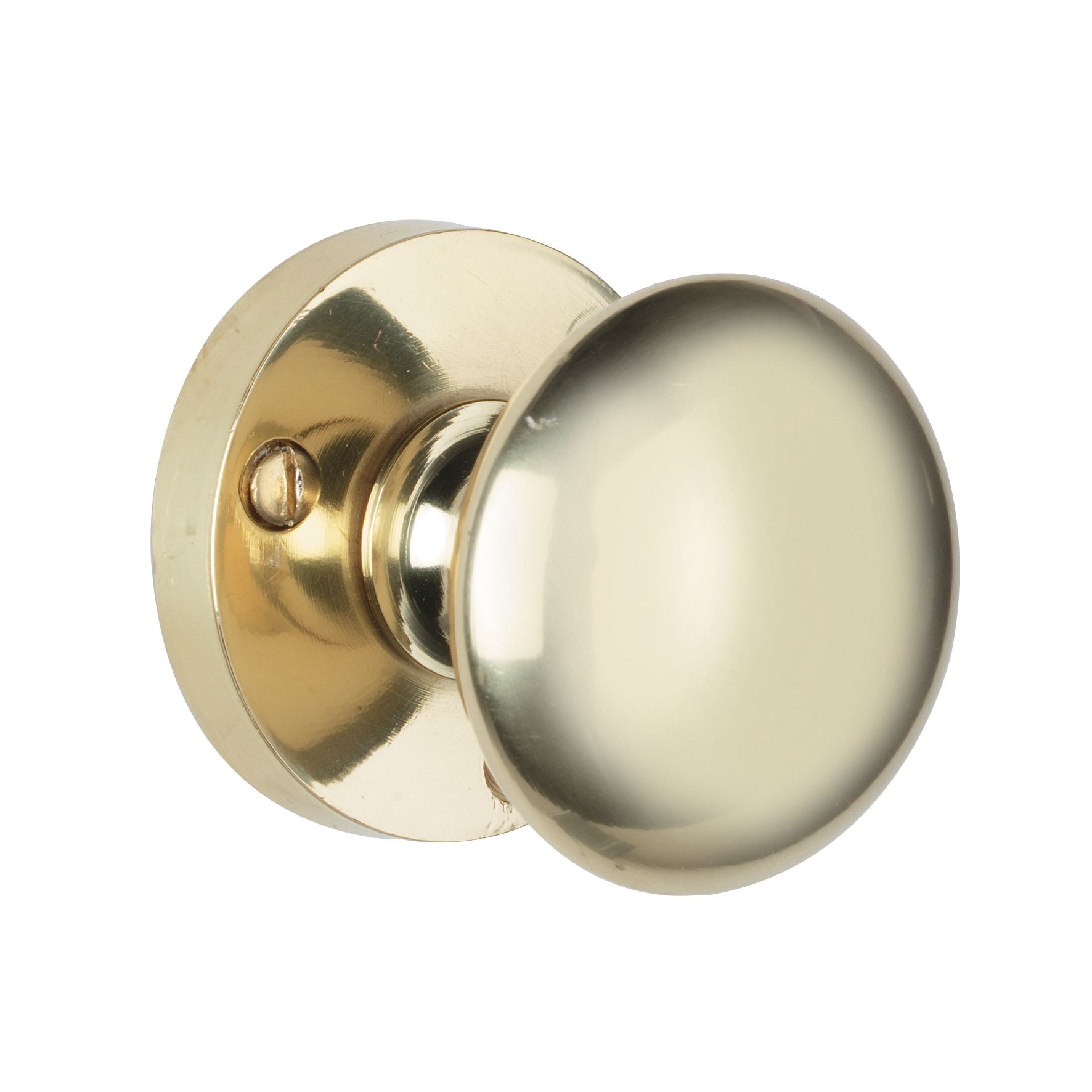Value Round Door Knob, Pack of 3 Departments DIY at B&Q