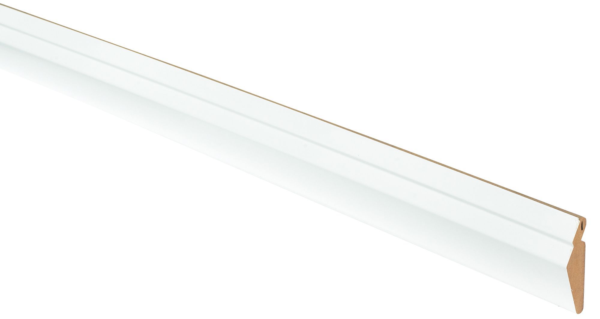 IT Kitchens Gloss White Slab Cornice (L)2400mm | Departments | DIY at B&Q
