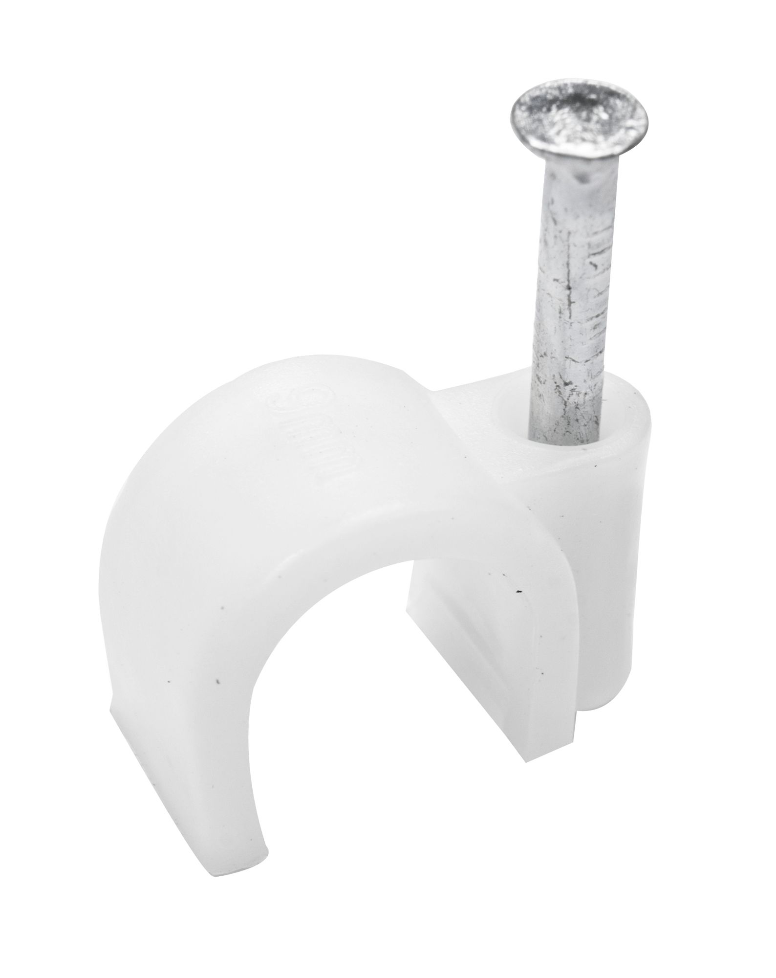 B&Q White 5mm Round Cable Clips, Pack of 100 Departments DIY at B&Q