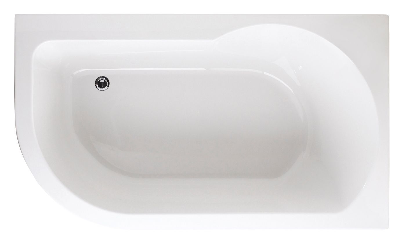 Cooke & Lewis Shaftesbury RH Acrylic Corner Bath (L)1550mm (W)900mm