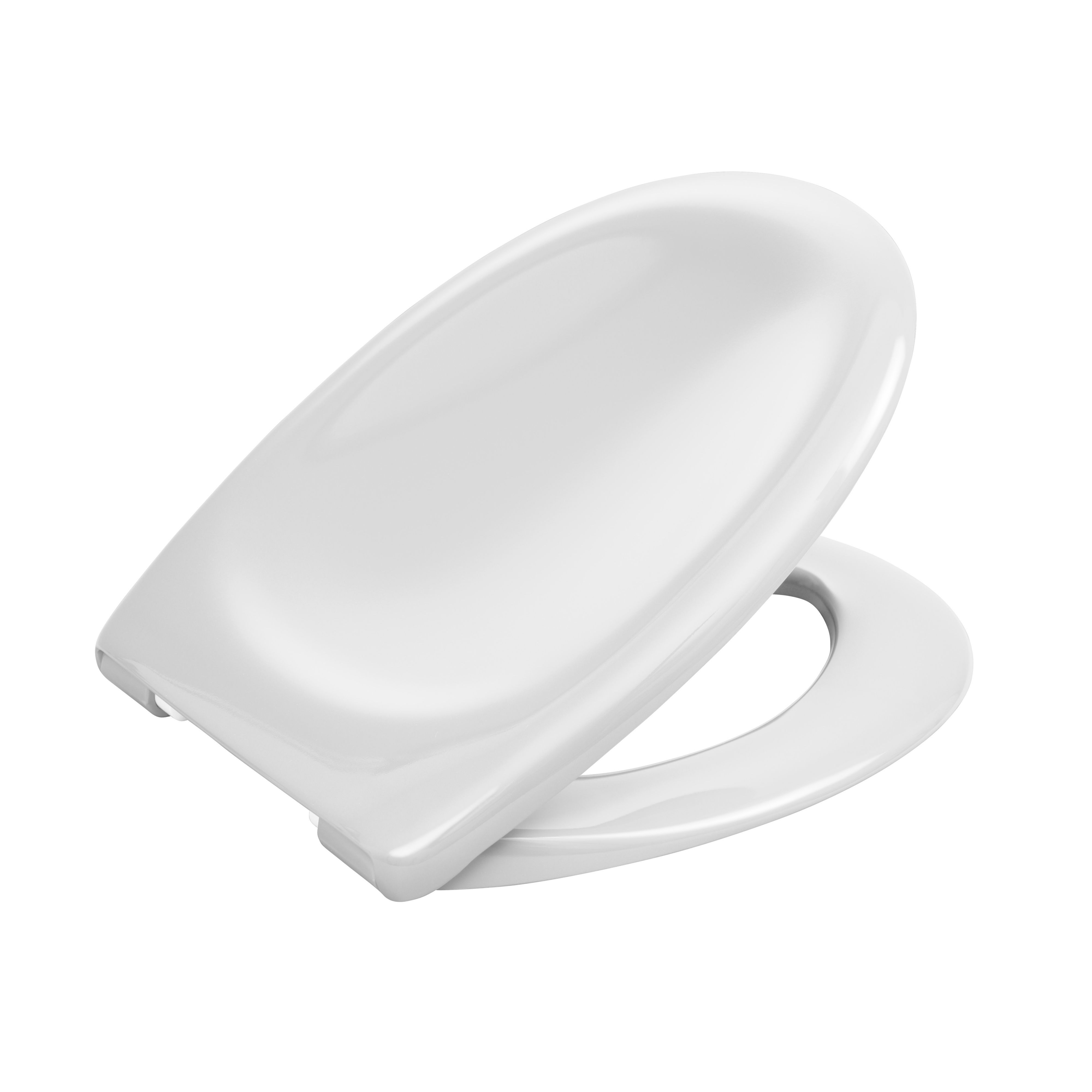 Cooke & Lewis Perdita White Soft Close Toilet Seat | Departments | DIY