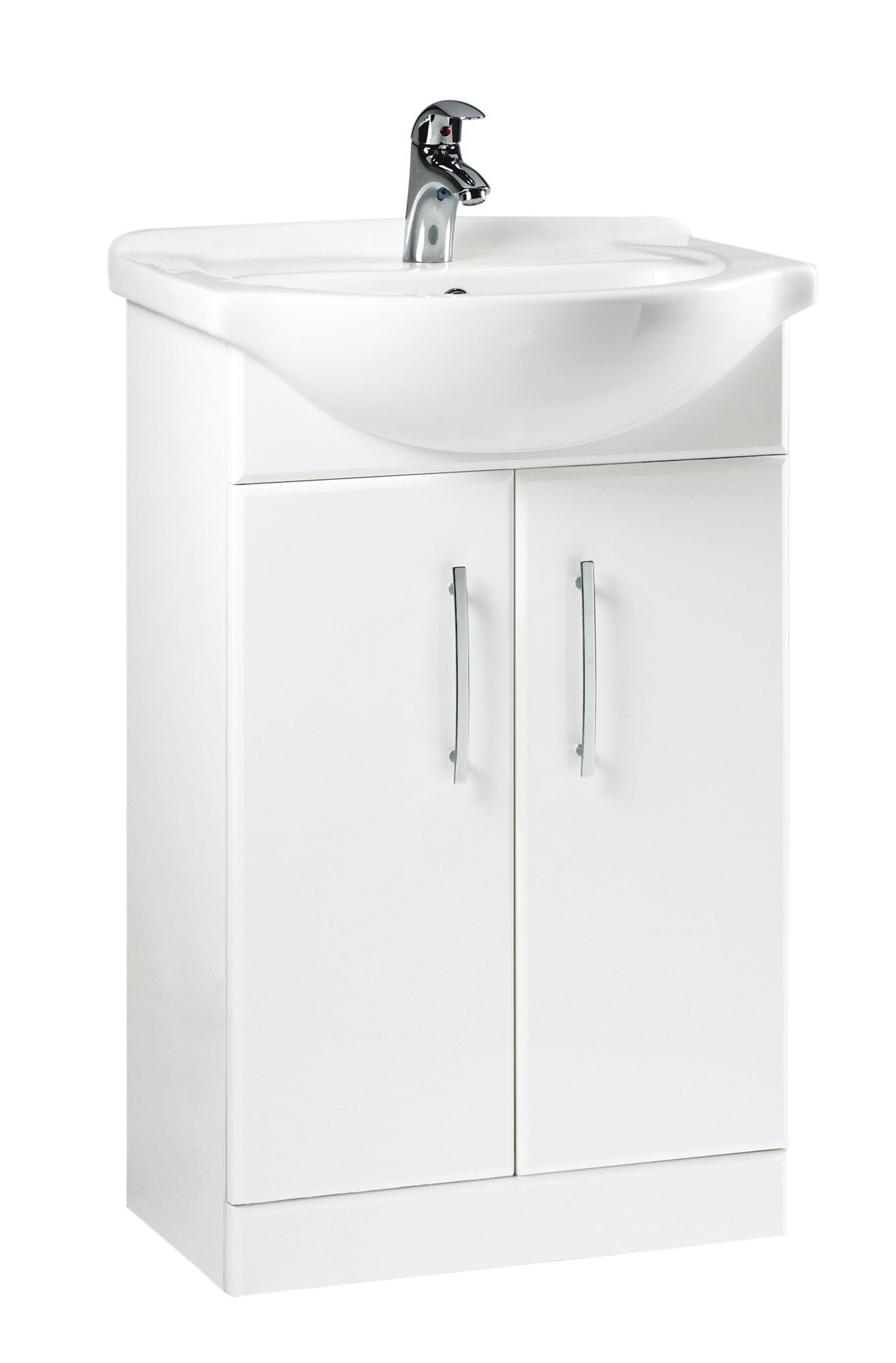 B&Q White Vanity Unit & Basin Departments TradePoint