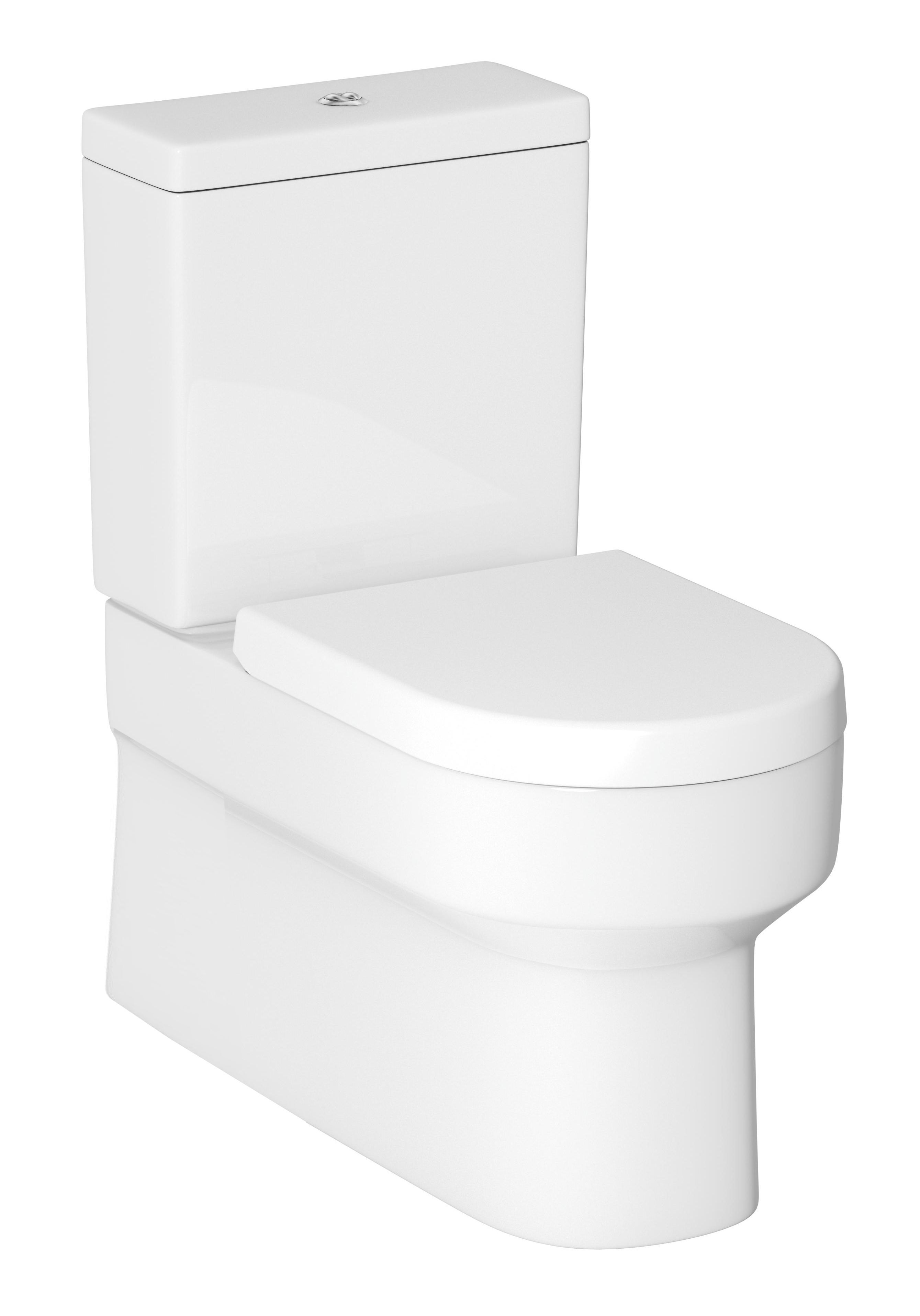 Cooke & Lewis Alexas Modern Close-Coupled Toilet With Soft Close Seat ...