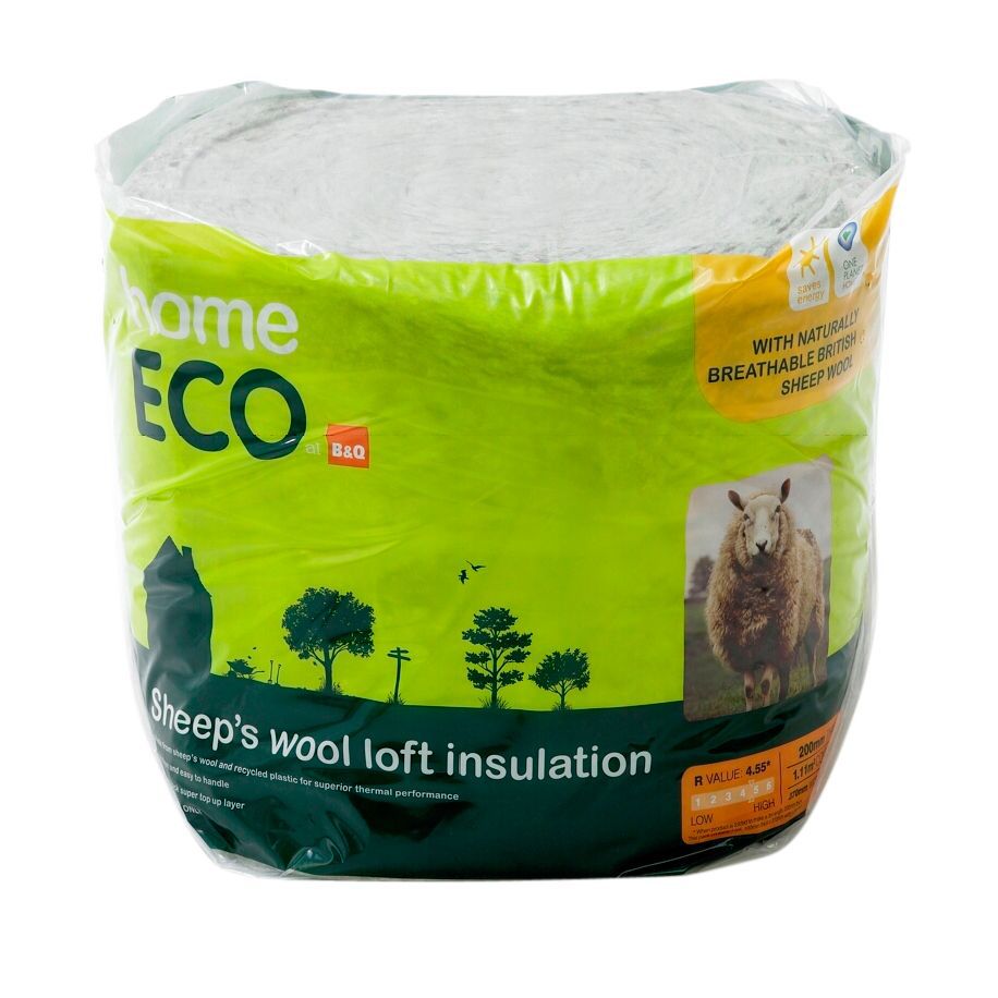 B&Q Home Eco Loft Insulation, (L)3m (W)370mm (T)200mm | Departments ...