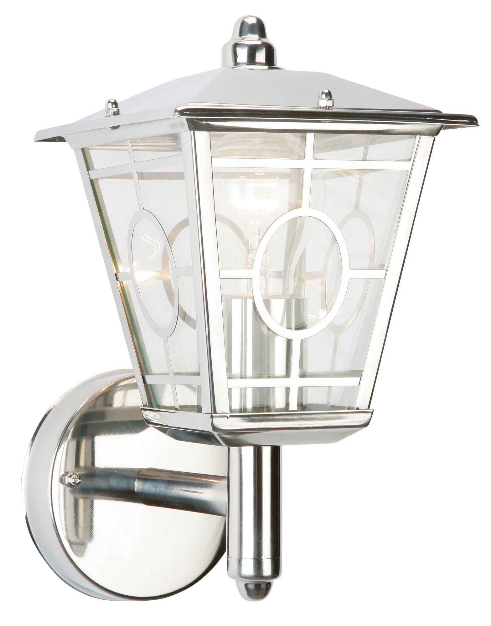 Triton Chrome Effect Mains Powered External Wall Lantern Departments DIY at B&Q
