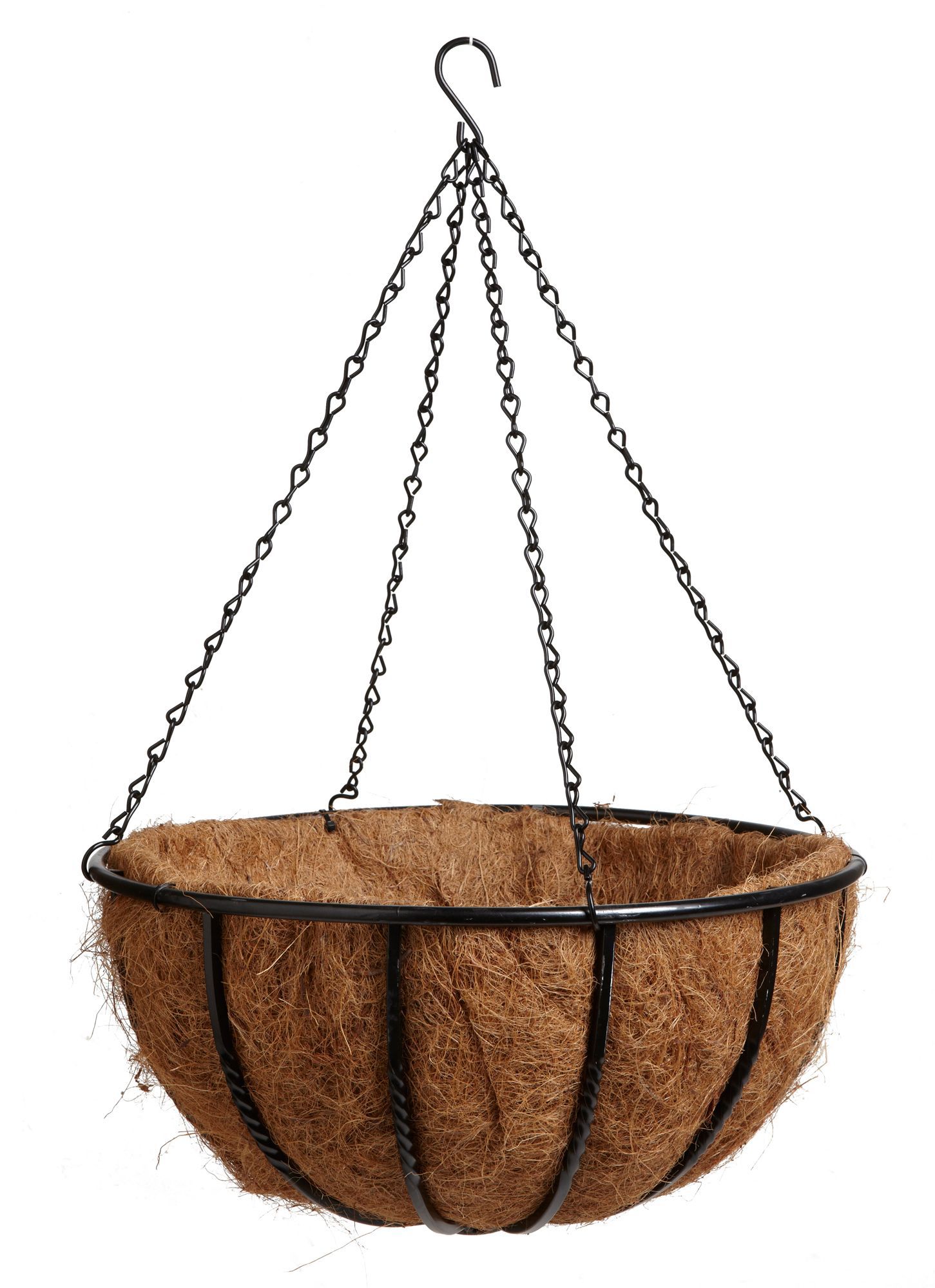 Blooma Black Hanging Basket Departments DIY at B&Q