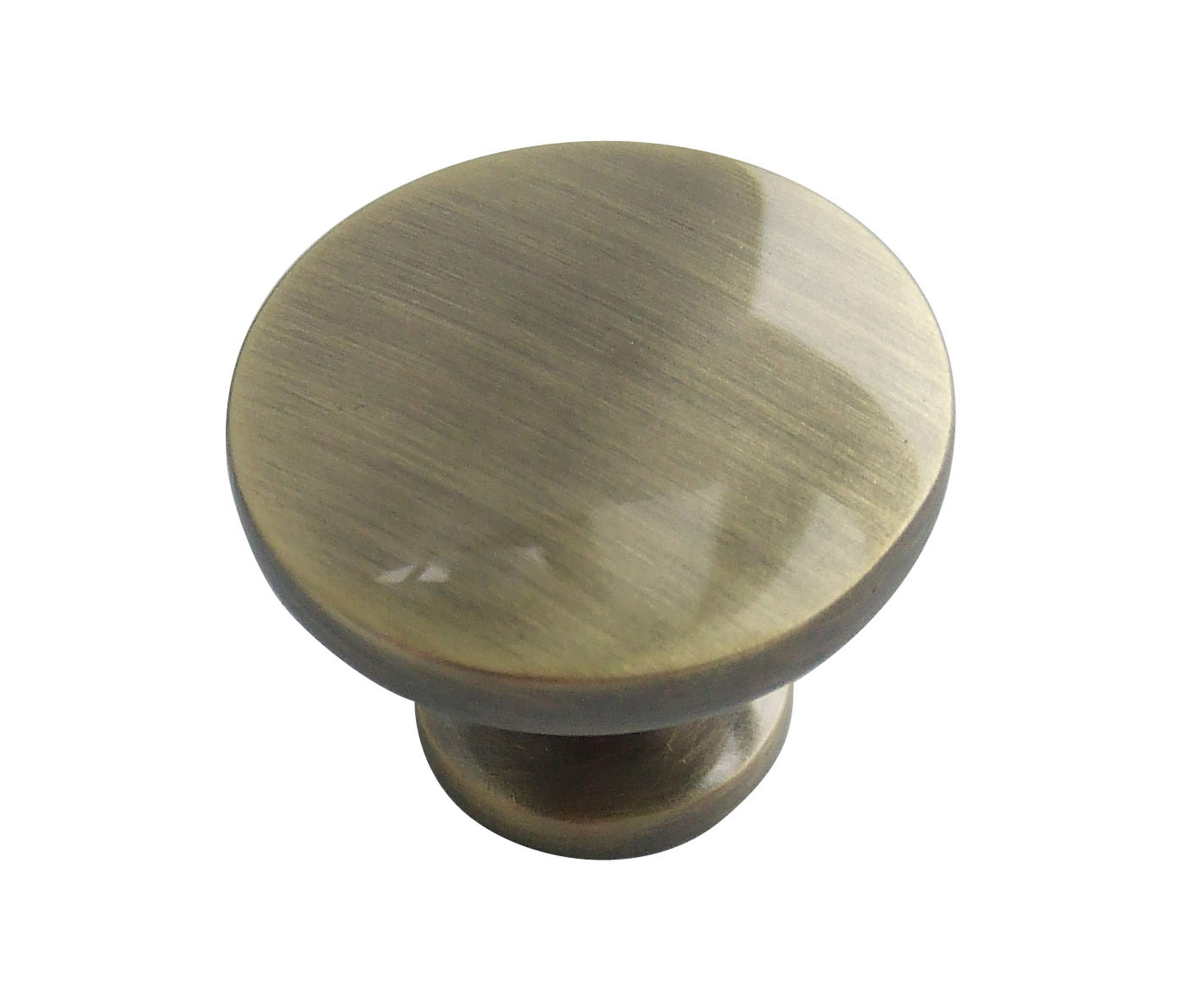 B&Q Polished Gold Effect Round Internal Knob Cabinet Knob | Departments ...