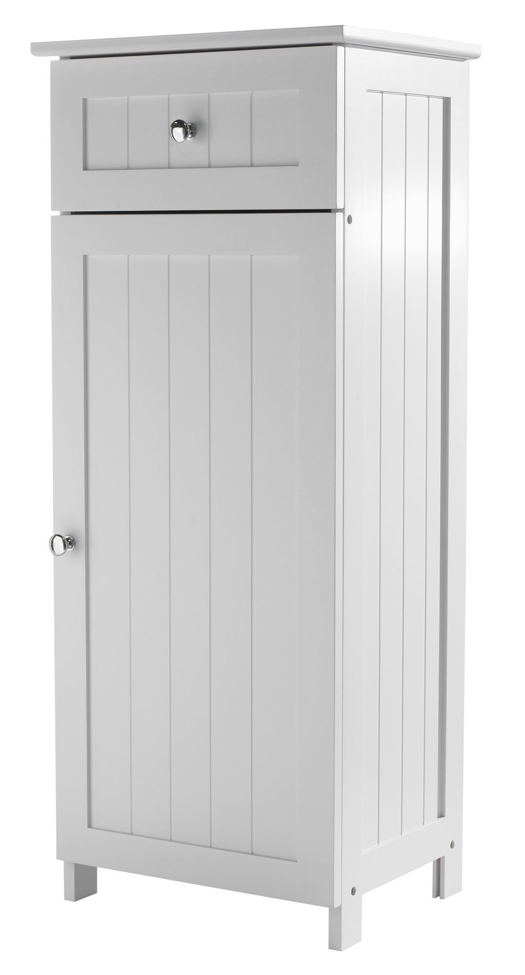 B&Q Adelite Tongue & Groove Lacquered White Closed Storage Cabinet