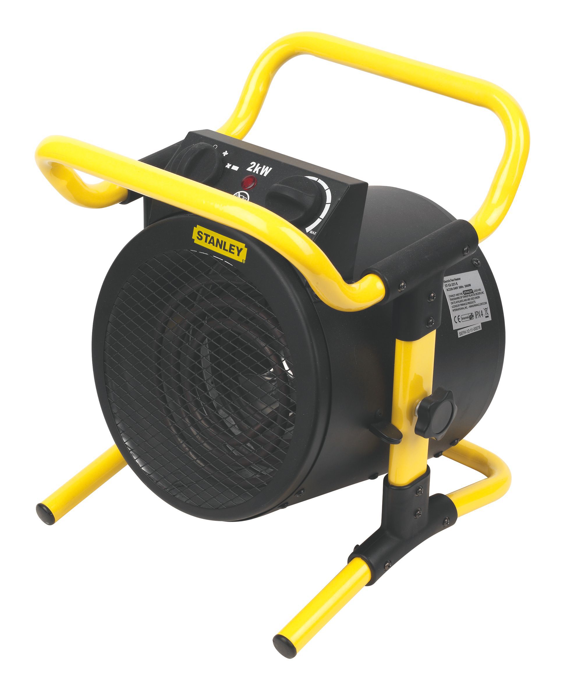 Stanley Electric 2000W Black & Yellow Turbo Fan Heater Departments