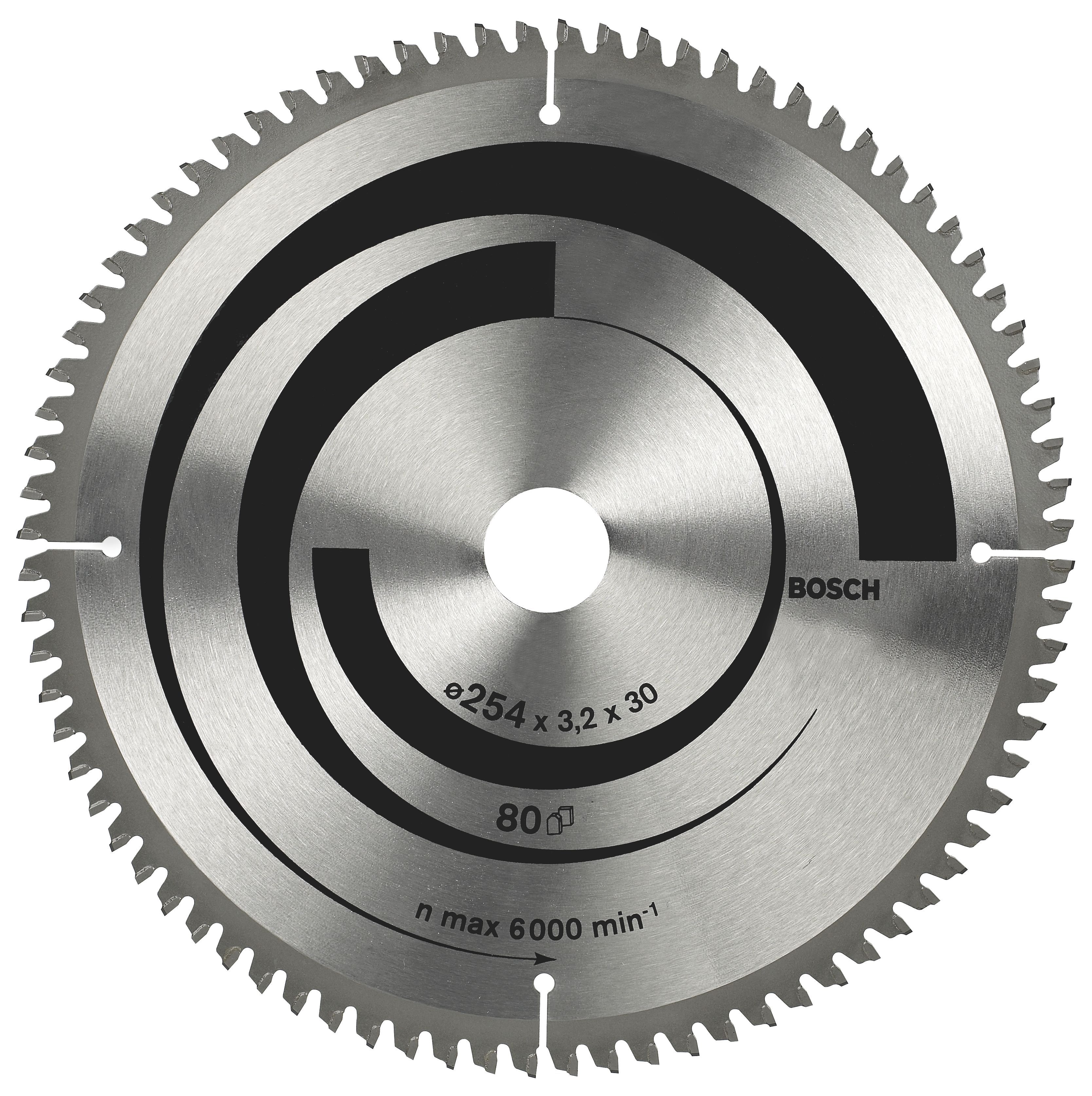 Bosch 80T Circular Saw Blade (Dia)254mm Departments DIY at B&Q