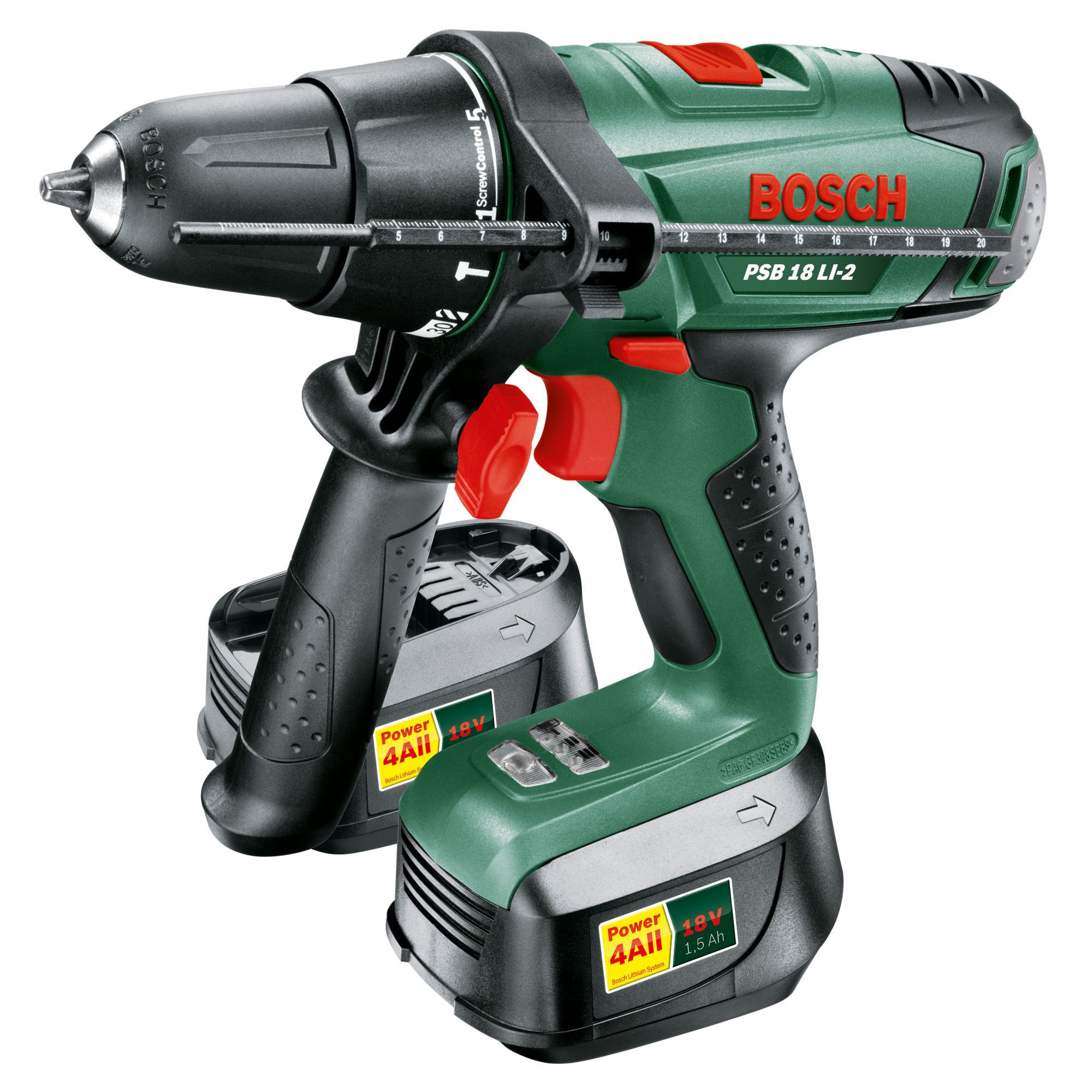 Bosch Cordless 18V Li-Ion Combi Drill 2 Batteries | Departments | DIY ...