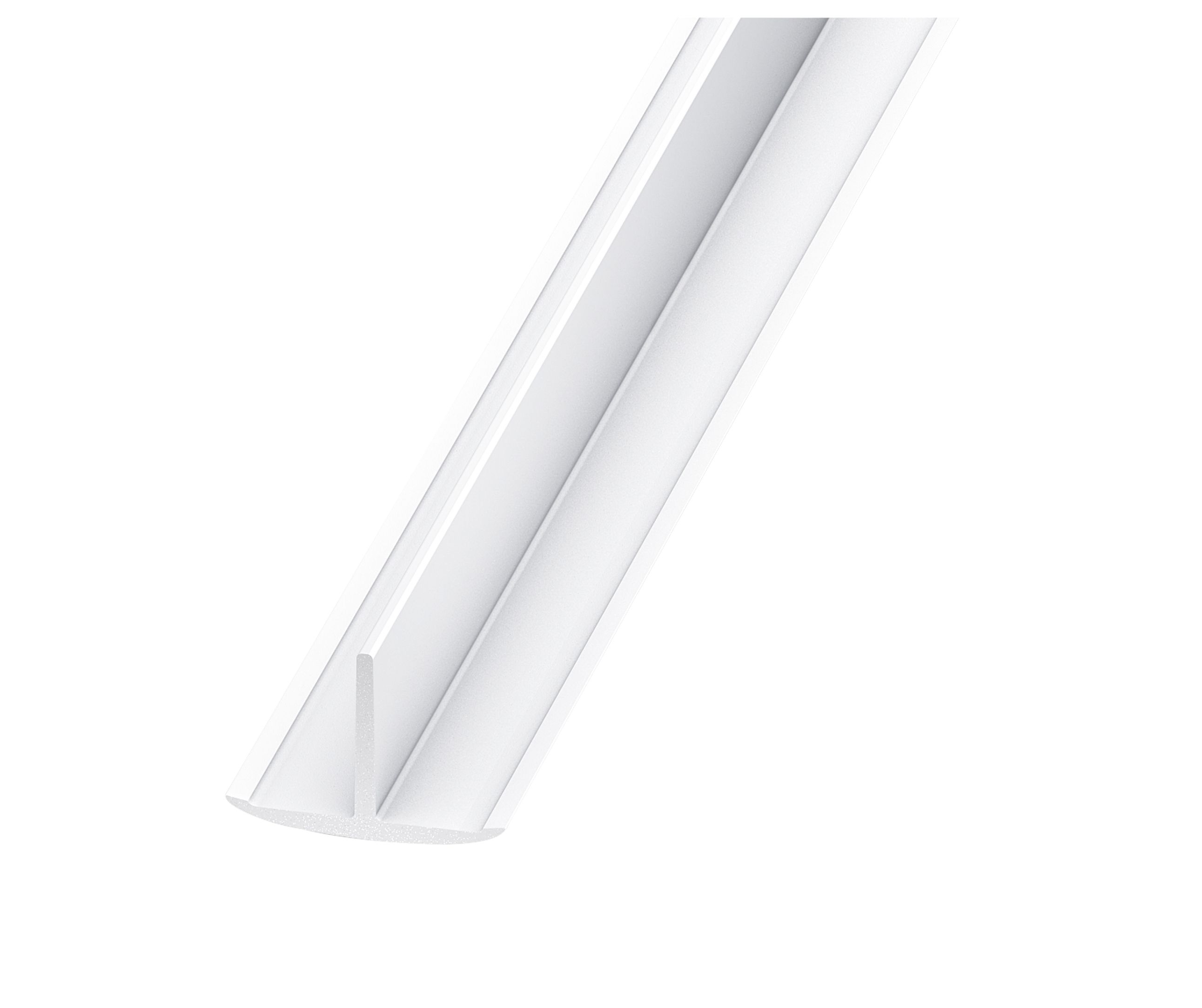 white pvc unequal t shaped angle profile