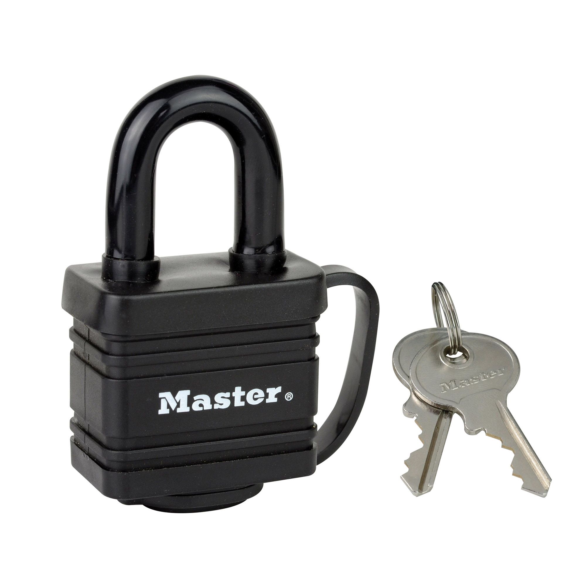 Master Lock Weather Tough Laminated Steel Keyed Hardened Steel Padlock