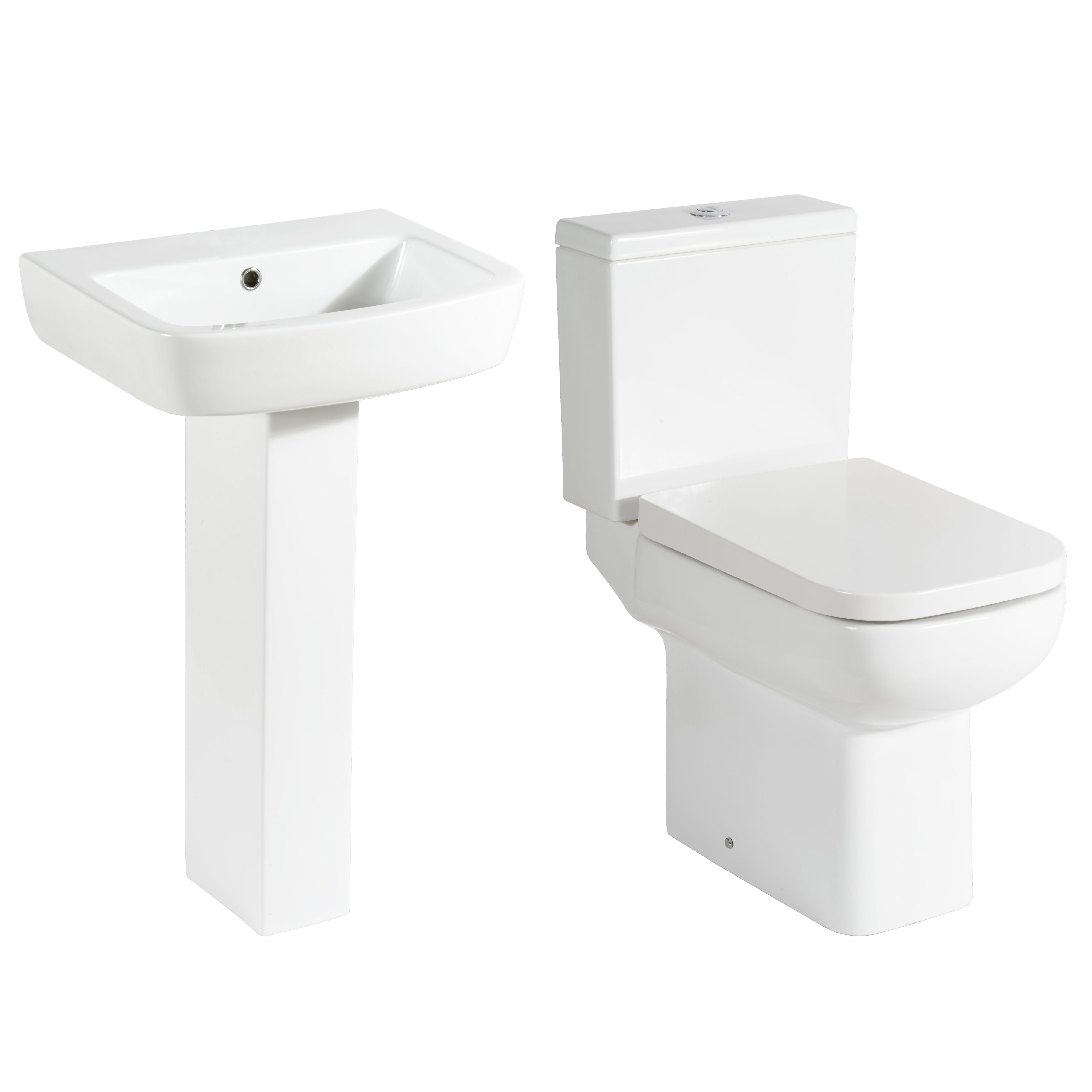 Cooke & Lewis Fabienne Close-Coupled Toilet & Full Pedestal Basin ...