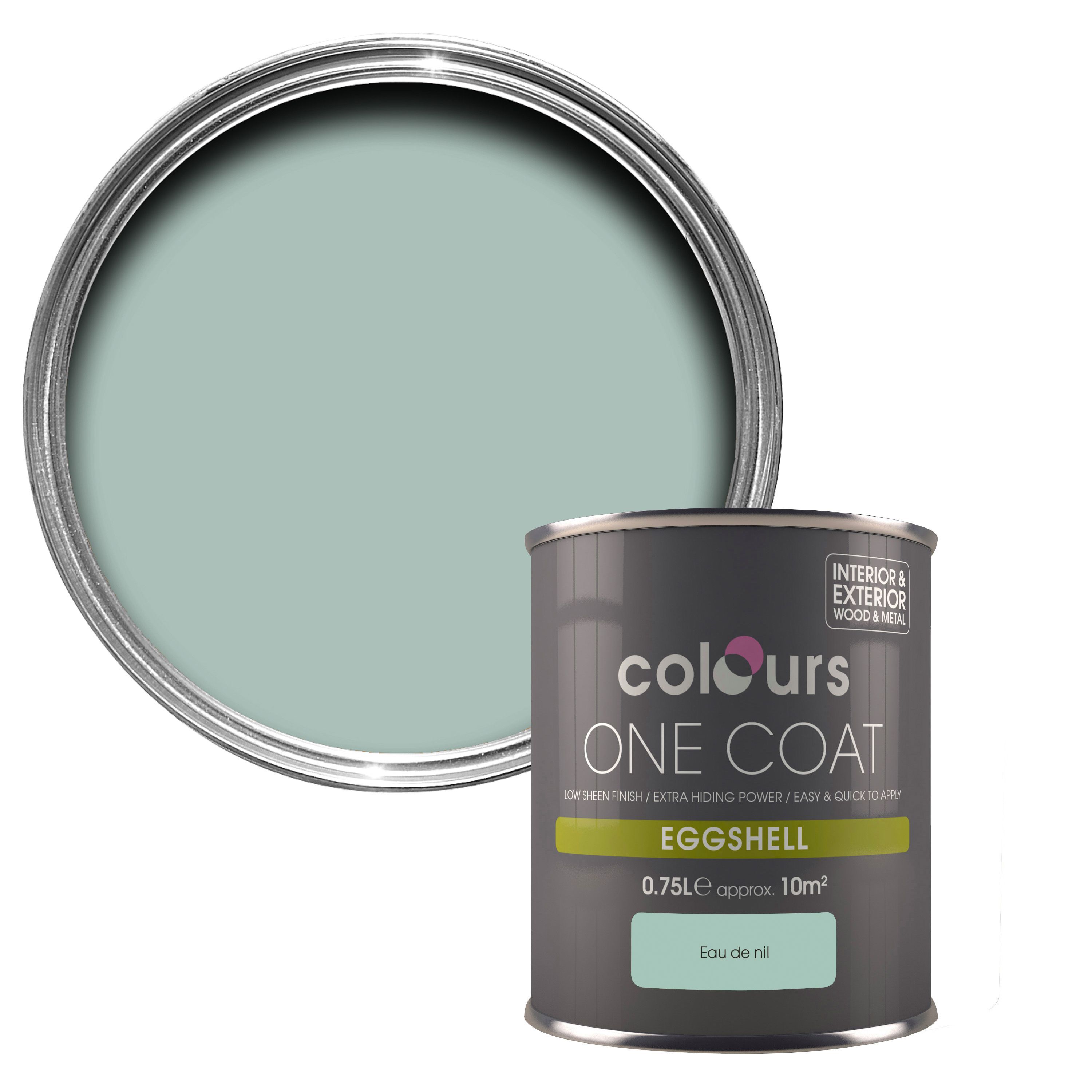 Modern Eau De Nil Exterior Paint with Simple Decor