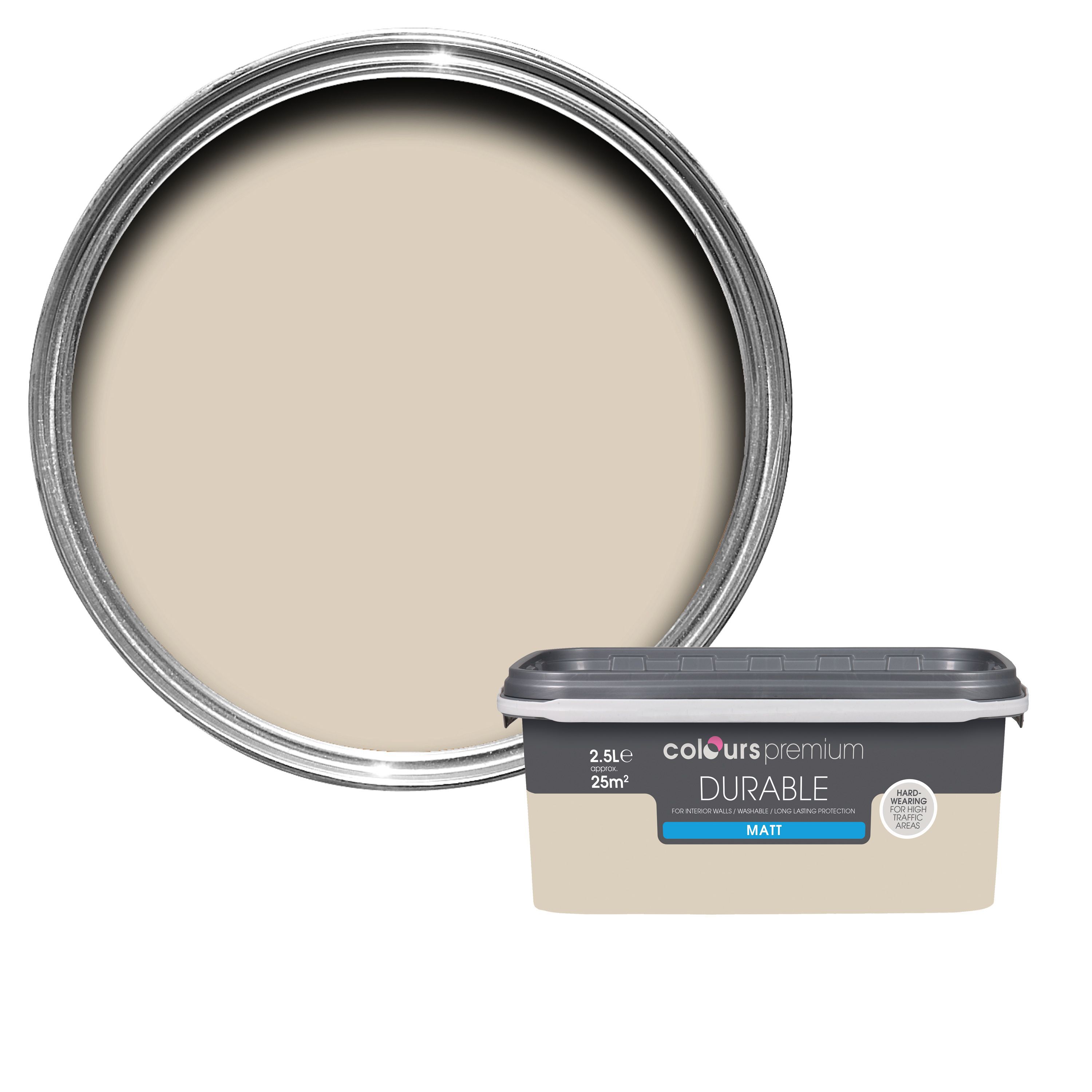 Colours Durable Soft Coffee Matt Emulsion Paint 2 5L Departments 