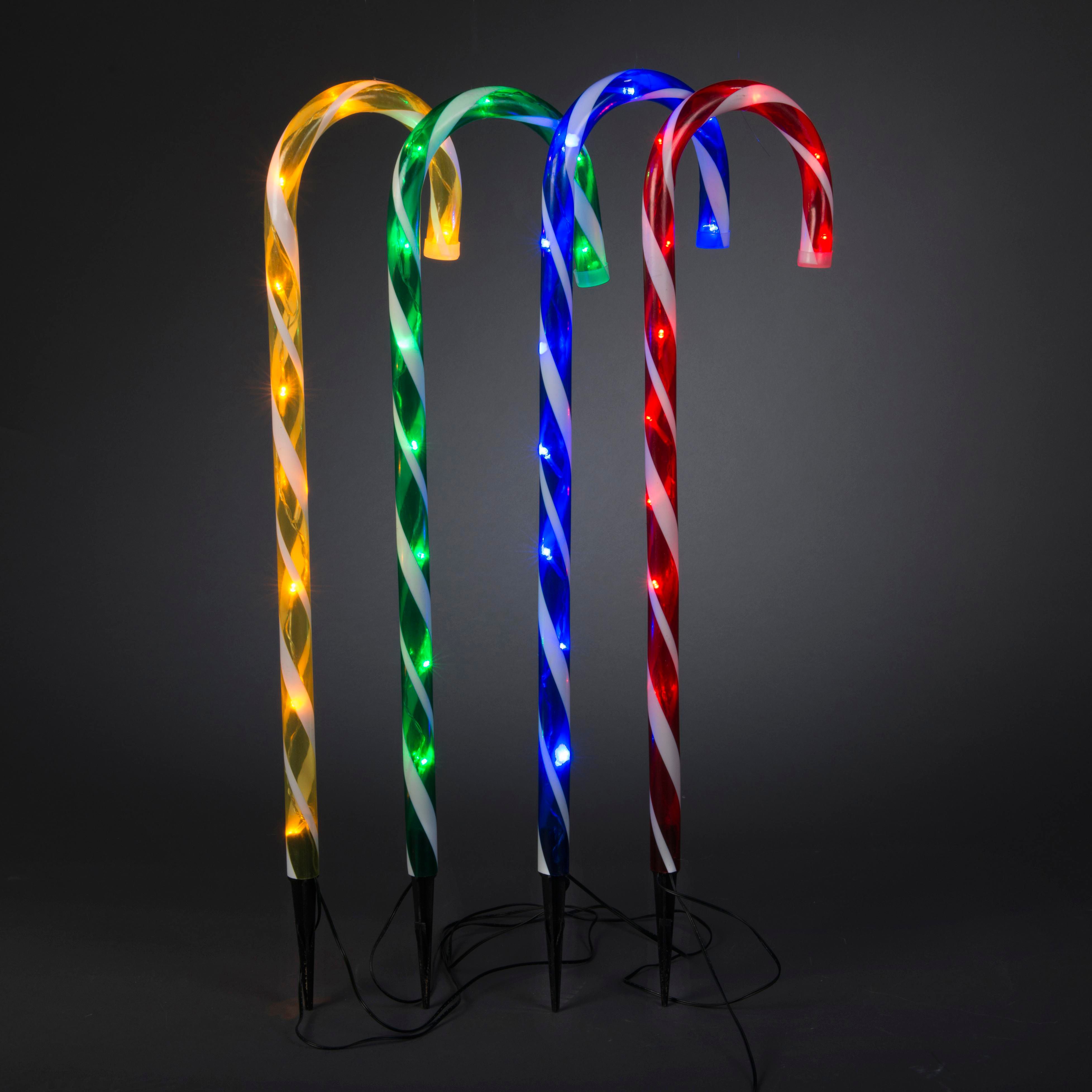 LED Candy Cane Stake Lights, Pack of 4 Departments DIY at B&Q