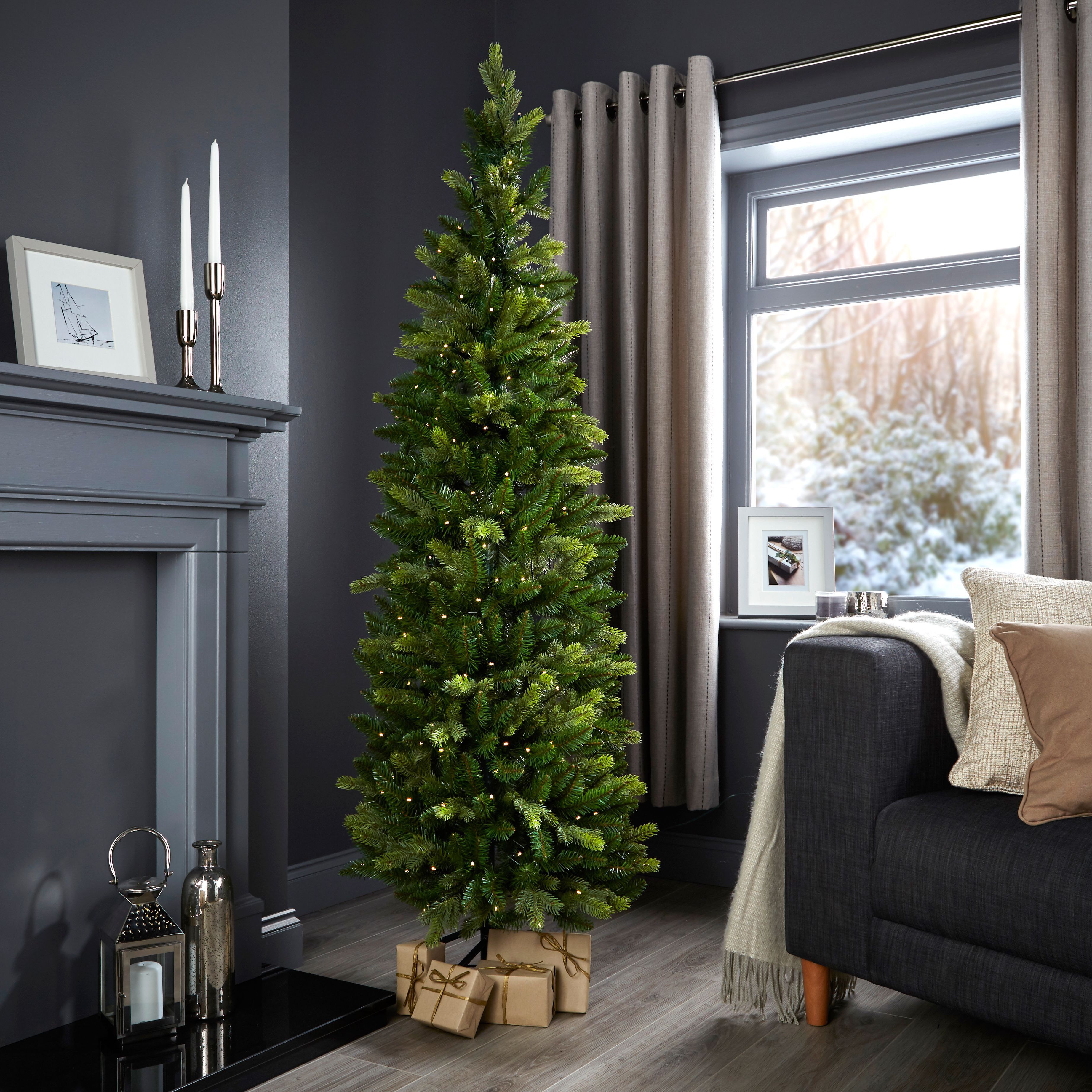 6ft Pop Up Slim Pre-Lit Christmas Tree | Departments | DIY at B&amp;Q