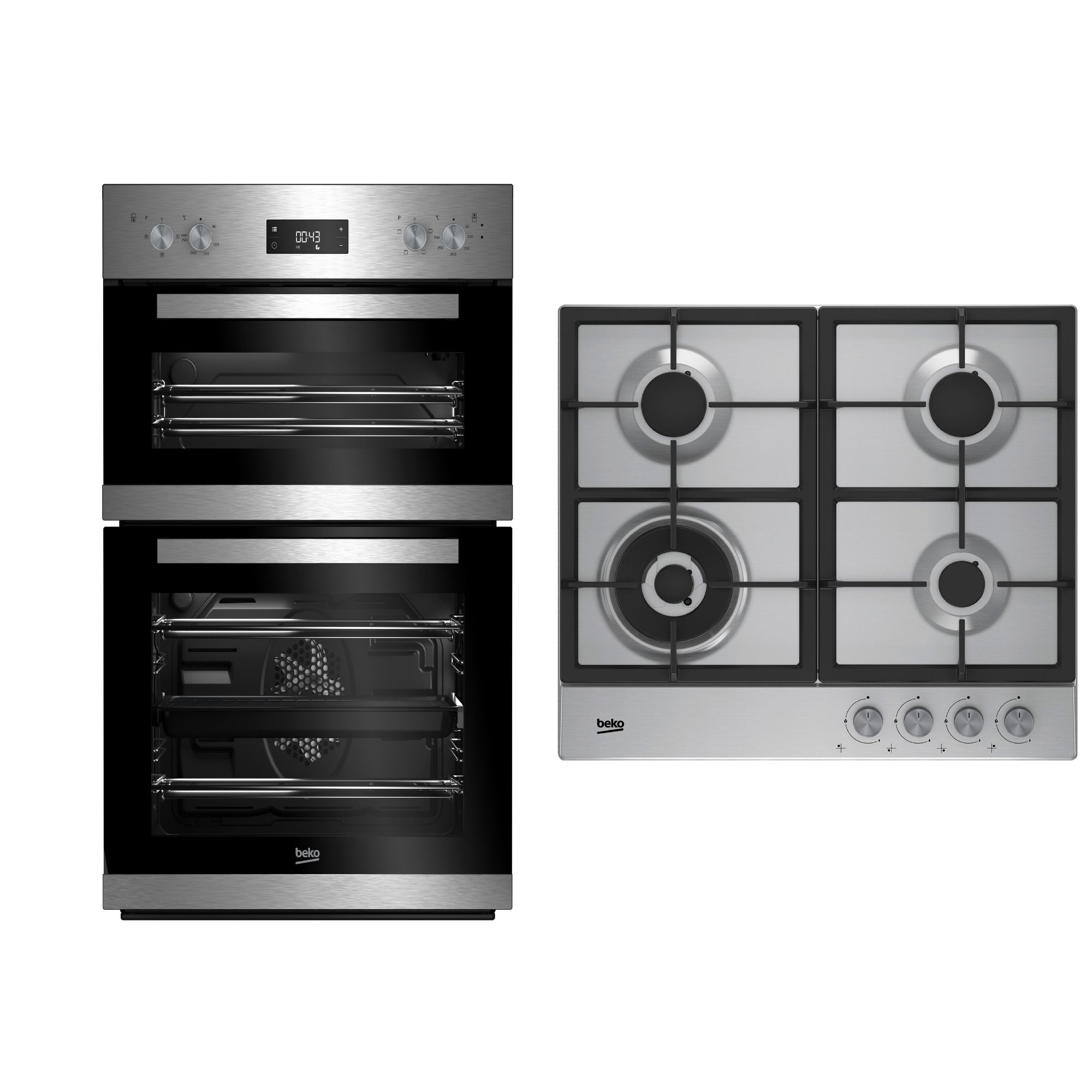 Beko Double Oven & Gas Hob Pack | Departments | DIY At B&Q