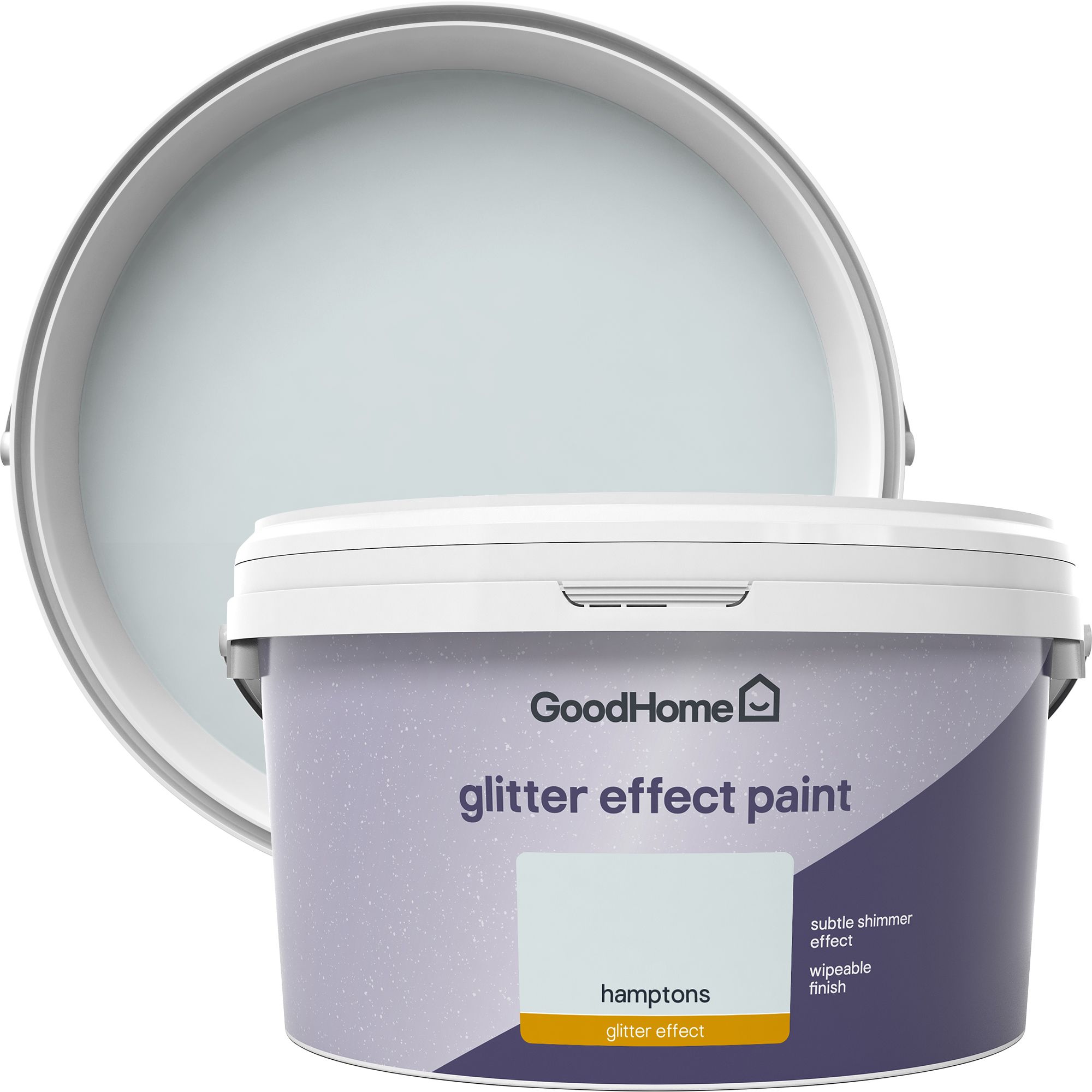 GoodHome Feature wall Hamptons Glitter effect Emulsion paint 2L