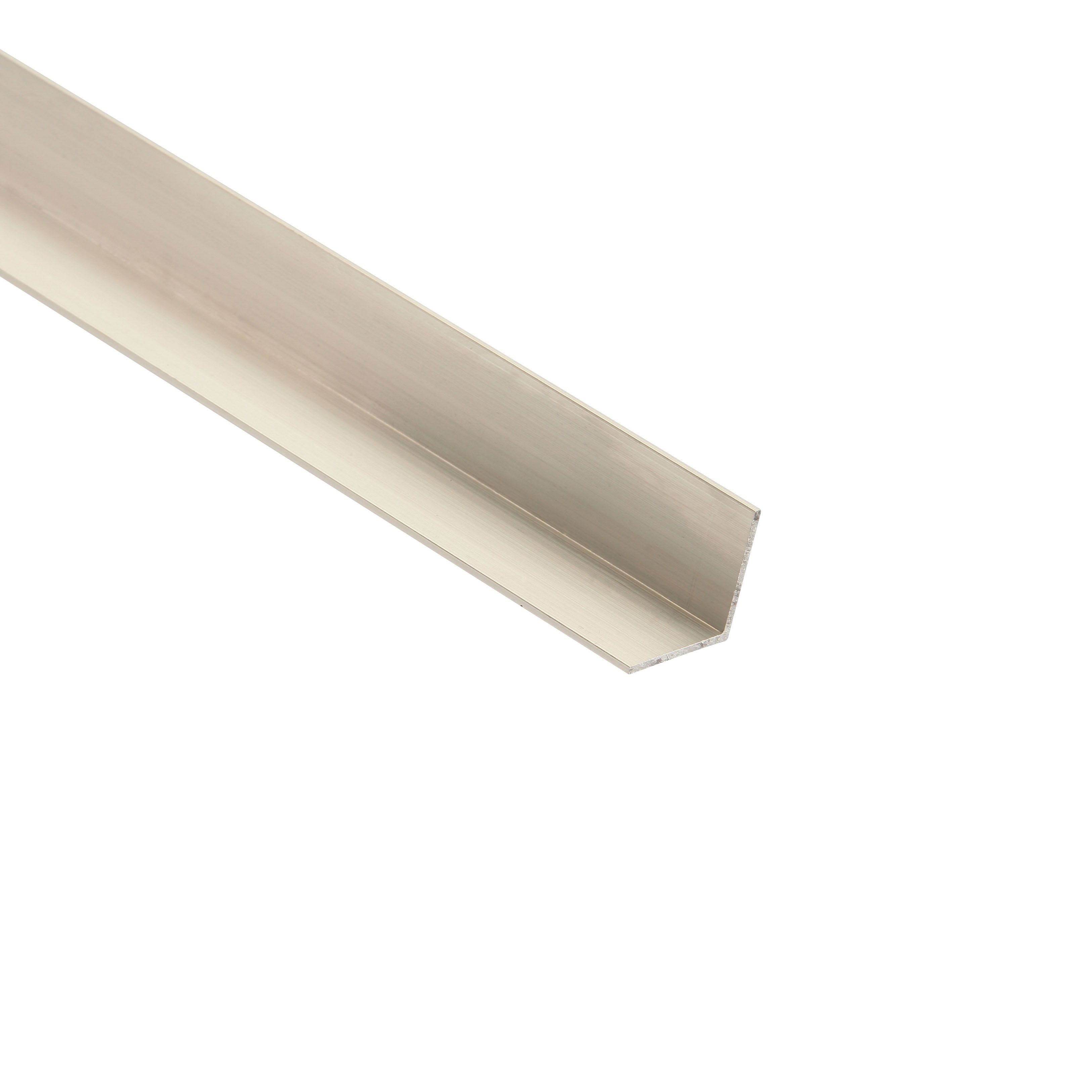 Aluminium alloy Angle moulding (T)18mm (W)18mm (L)2400mm Departments