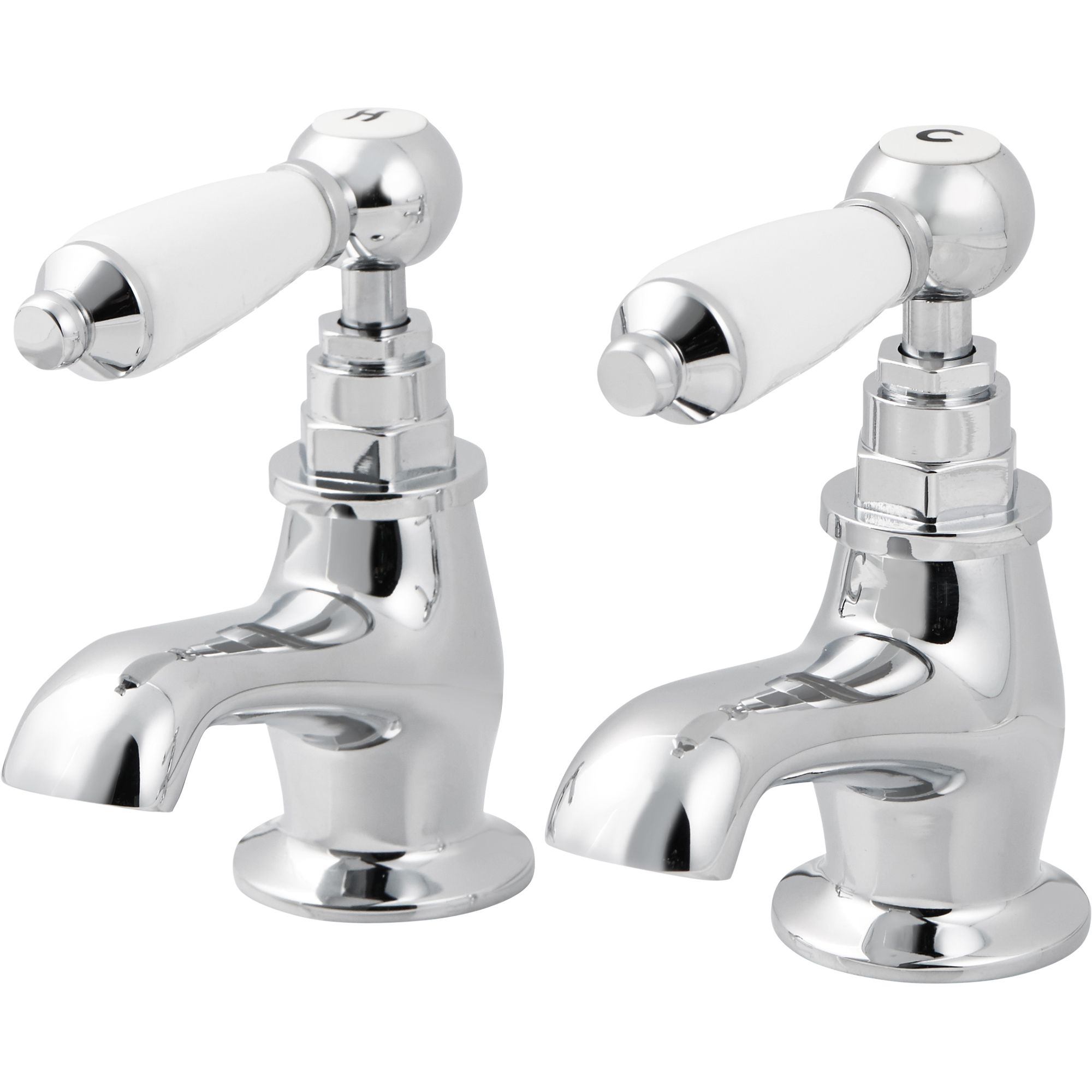 Cooke & Lewis Brean 2 Lever Basin Pillar Tap | Departments | DIY At B&Q