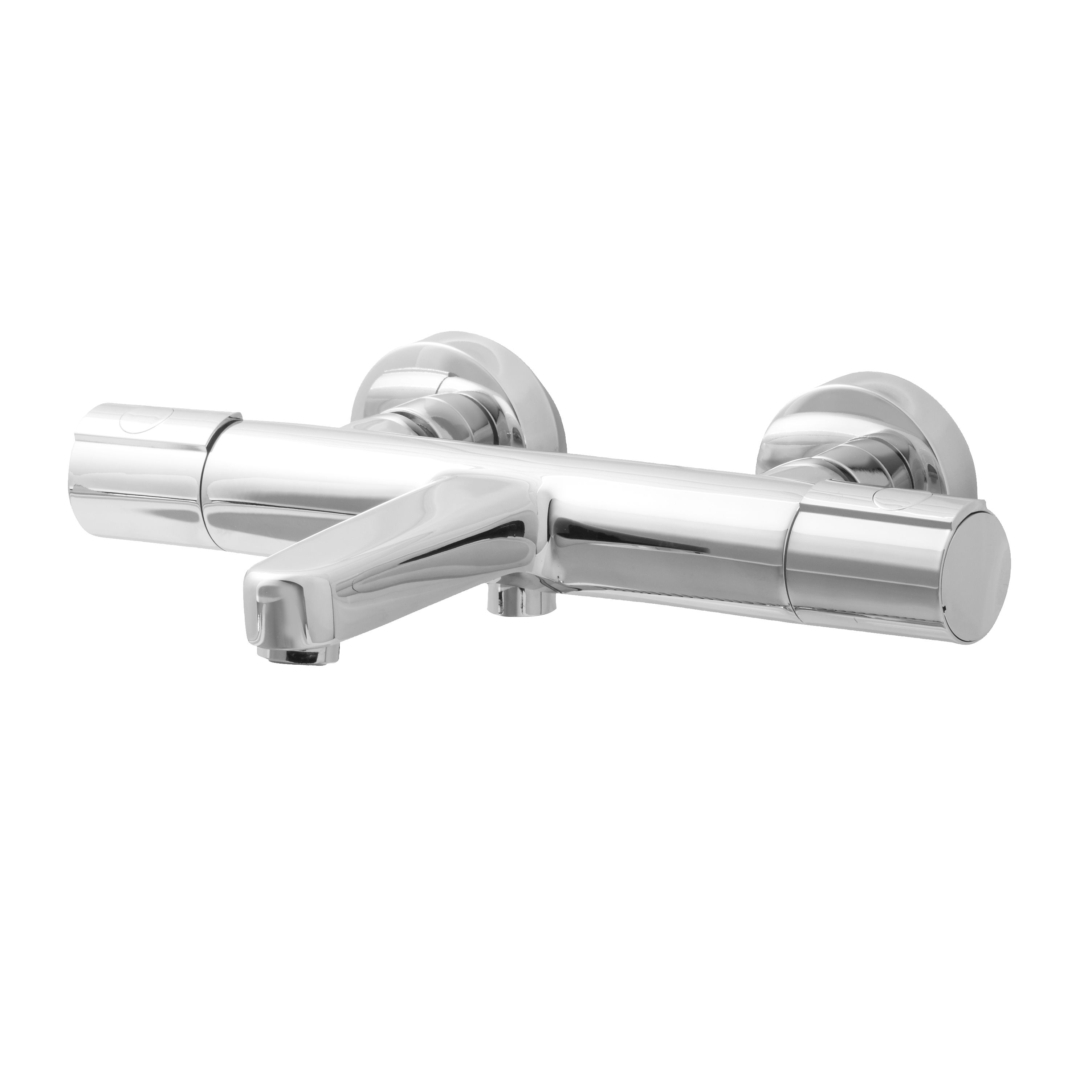 Cooke & Lewis Berrow Chrome plated Thermostatic bath shower mixer tap