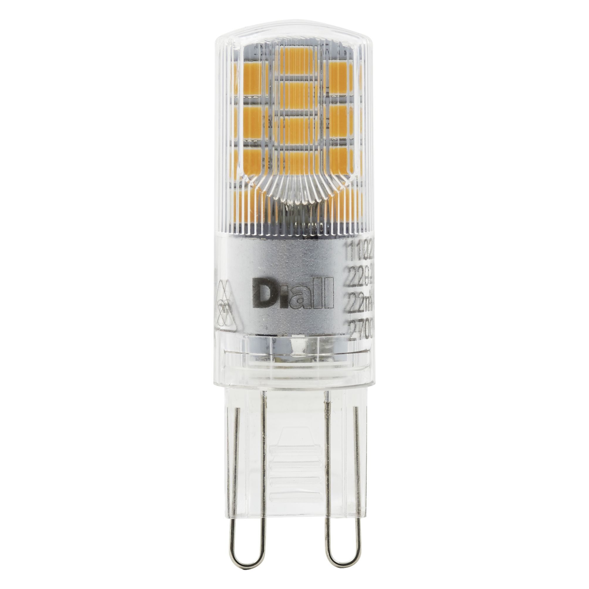 Diall G9 300lm LED Capsule Light bulb, Pack of 2 Departments DIY at B&Q