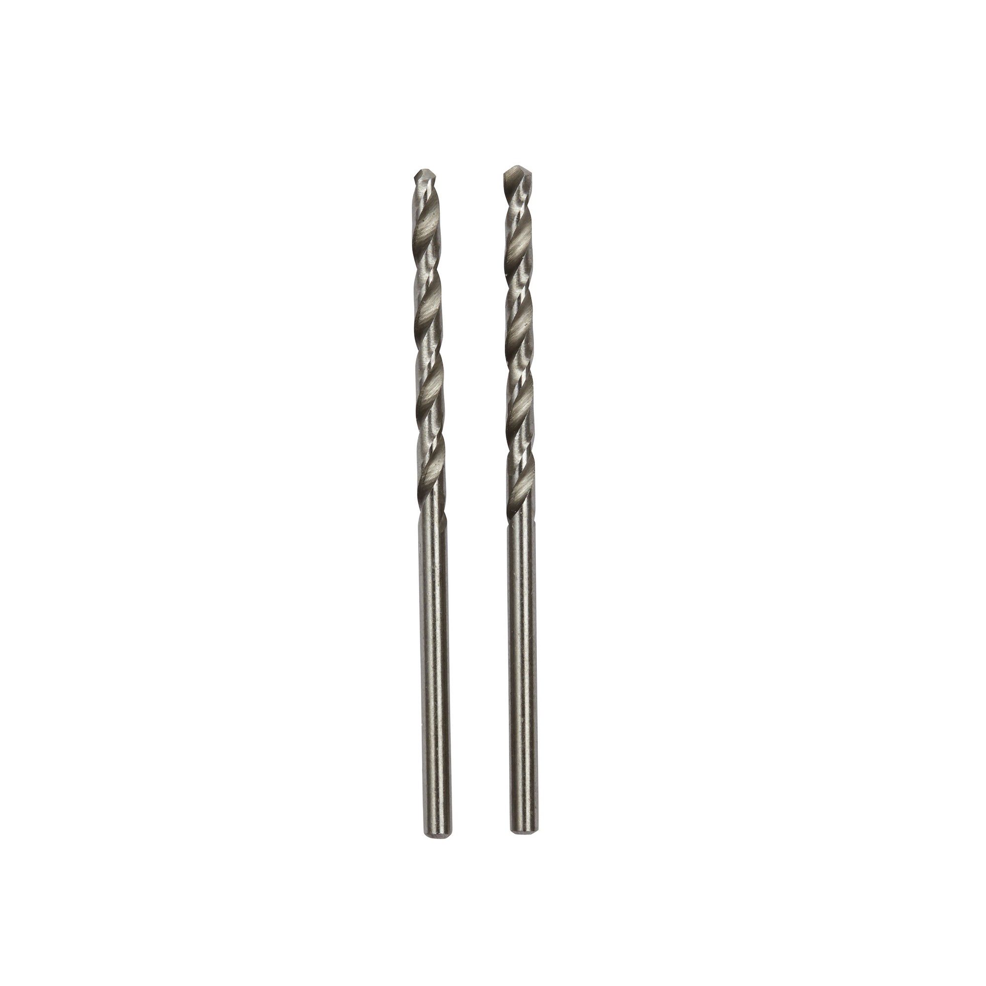 Universal High speed steel Metal drill bit (Dia)2.5mm (L)57mm, Pack of