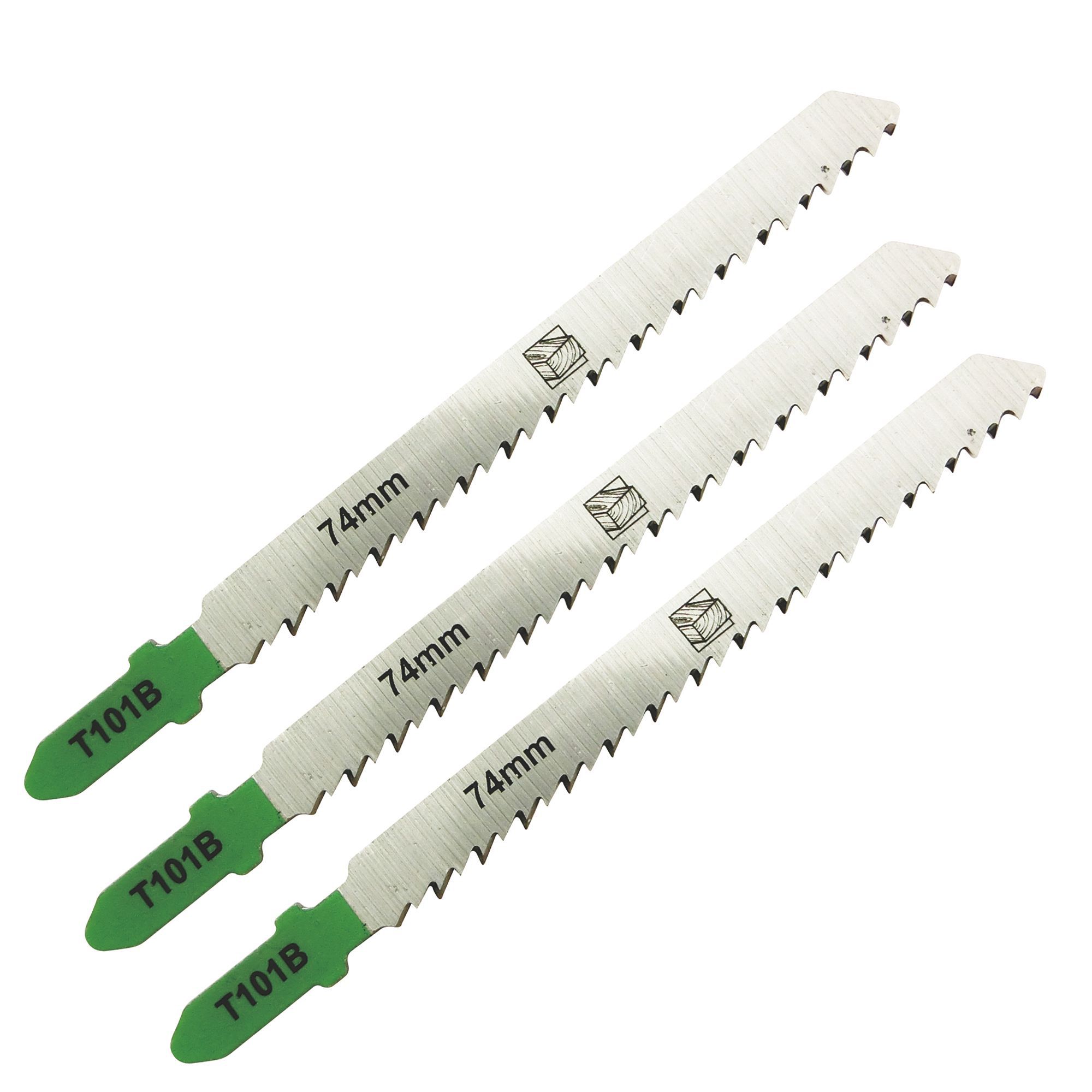 Universal Tshank Jigsaw blades SJG67620 (T101B) 100mm, Pack of 3