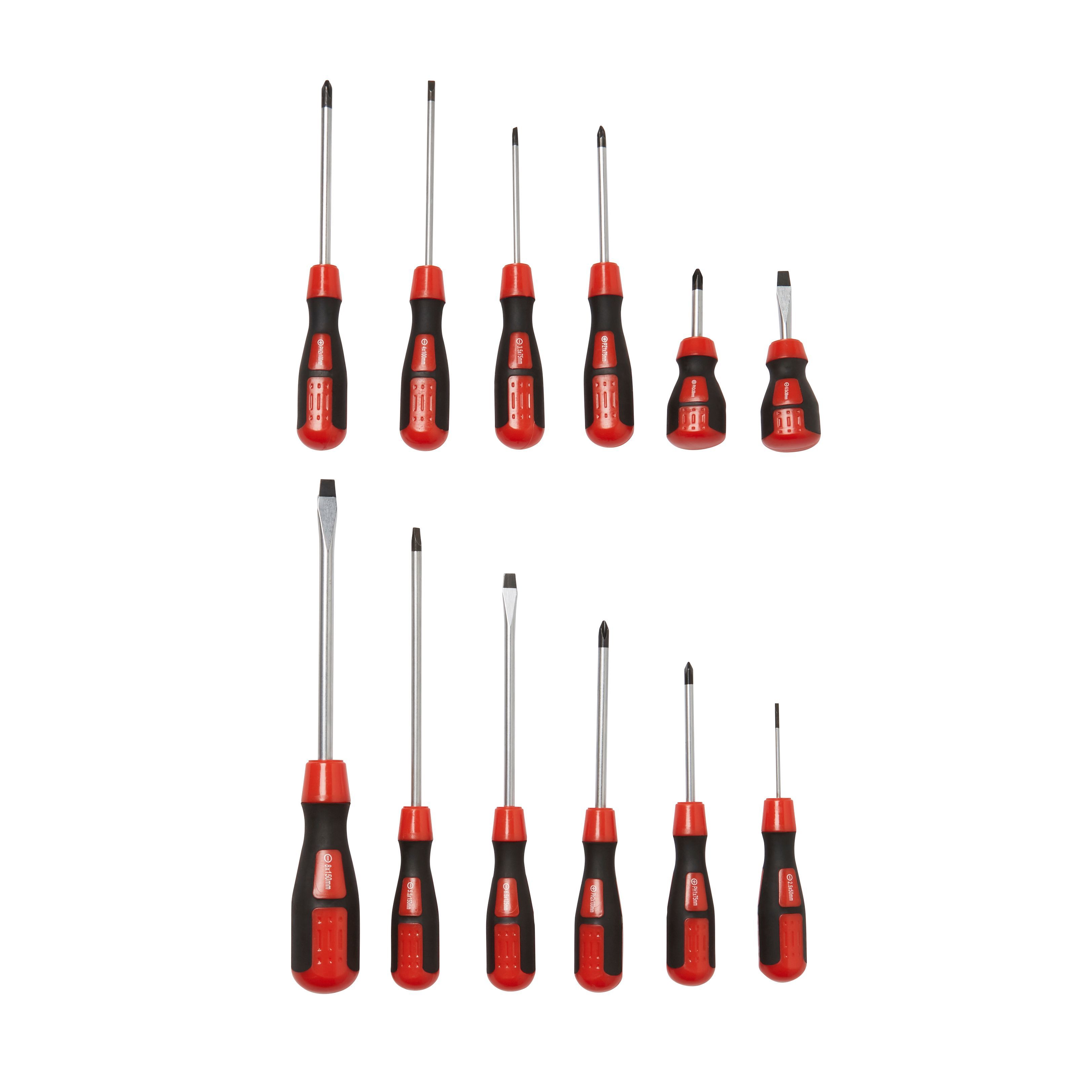 12 Piece Mixed Screwdriver Set Departments DIY at B&Q
