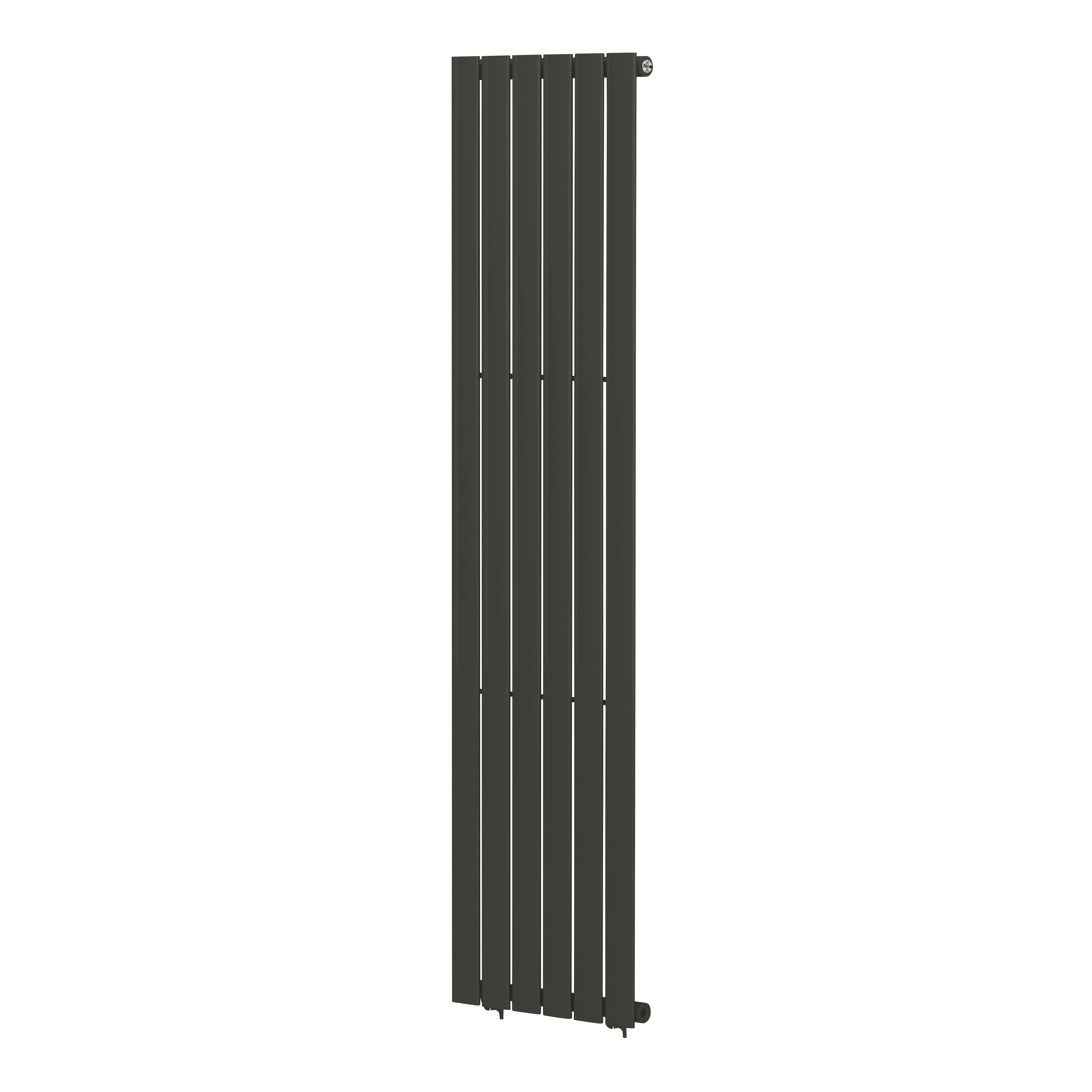 Blyss Faringdon Vertical Radiator Anthracite (H)1800 mm (W)452 mm