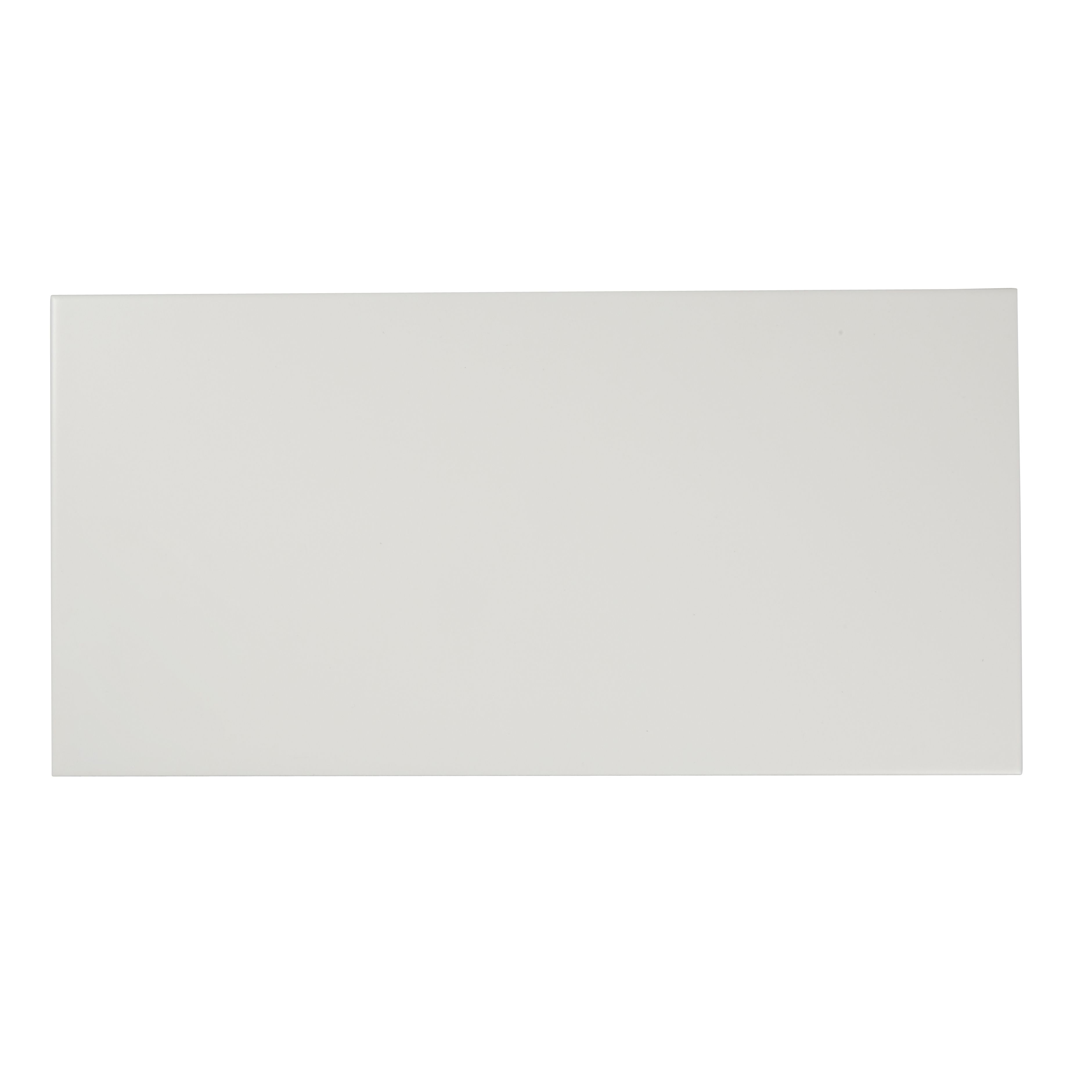 Brindisie White Satin Plain Ceramic Wall tile, Sample, (L)500mm (W