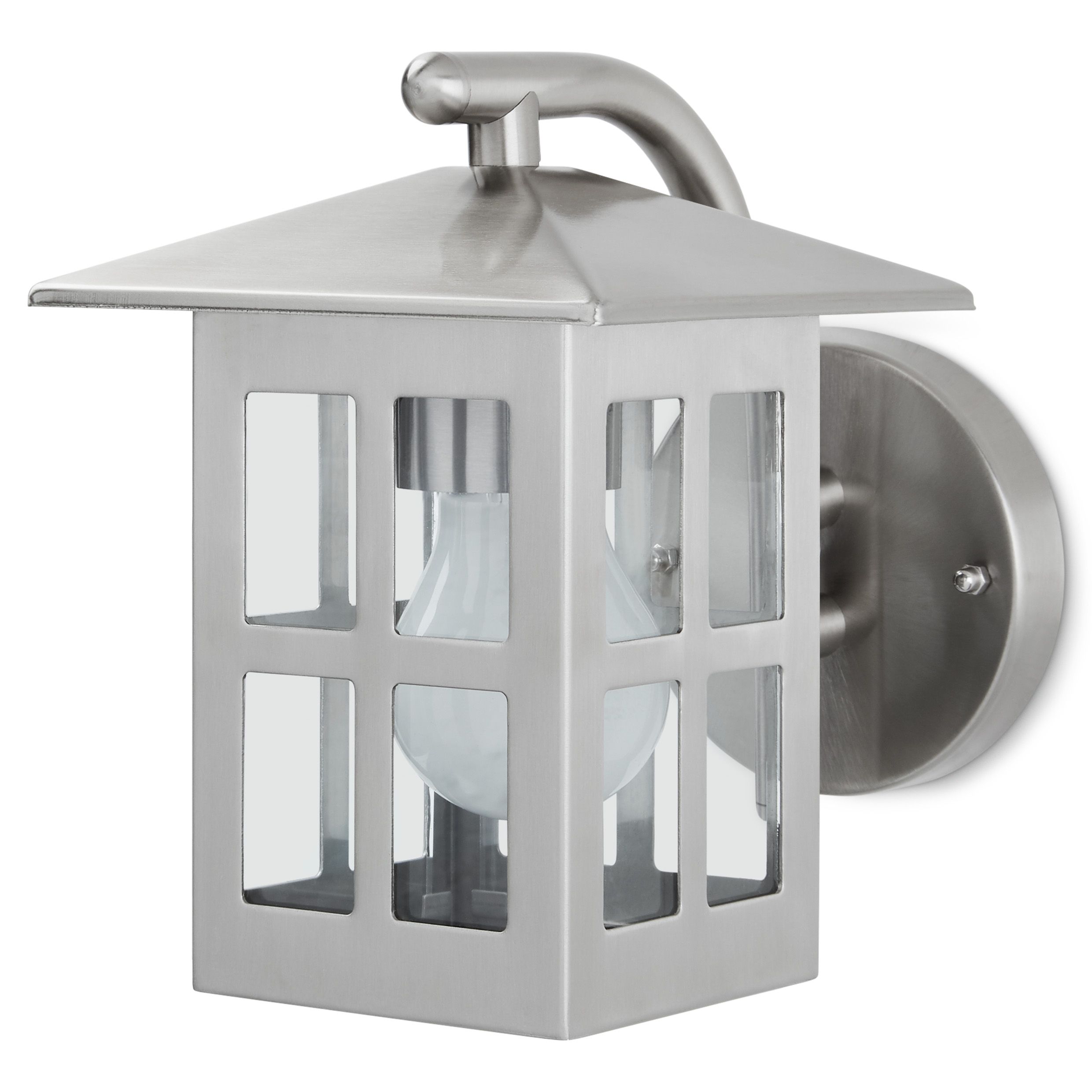 Blooma Medfra Silver effect Mains powered Outdoor wall light