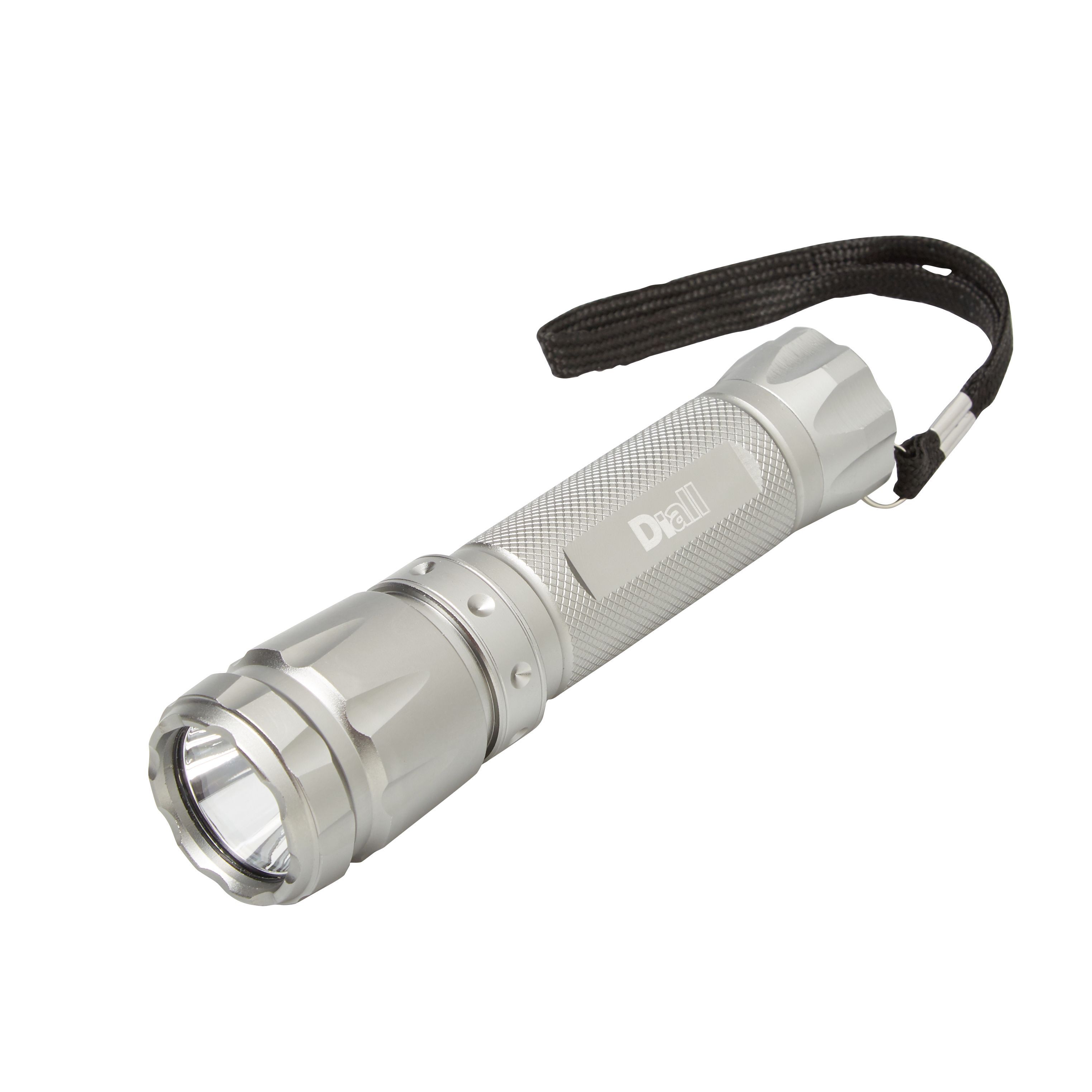Diall 130lm Aluminium LED Silver Torch Departments DIY at B&Q