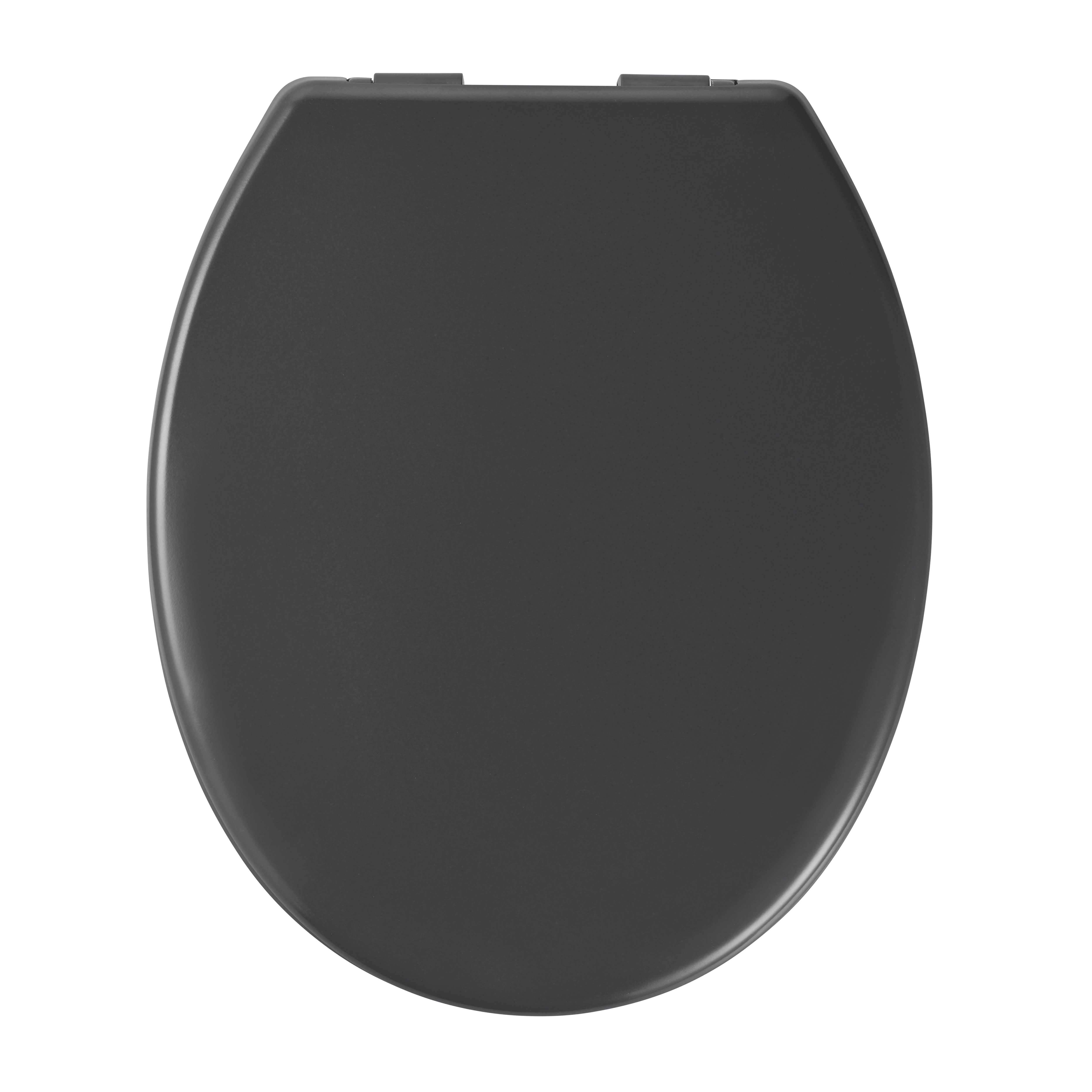 Cooke & Lewis Genoa Grey Soft Close Toilet Seat | Departments | DIY at B&Q
