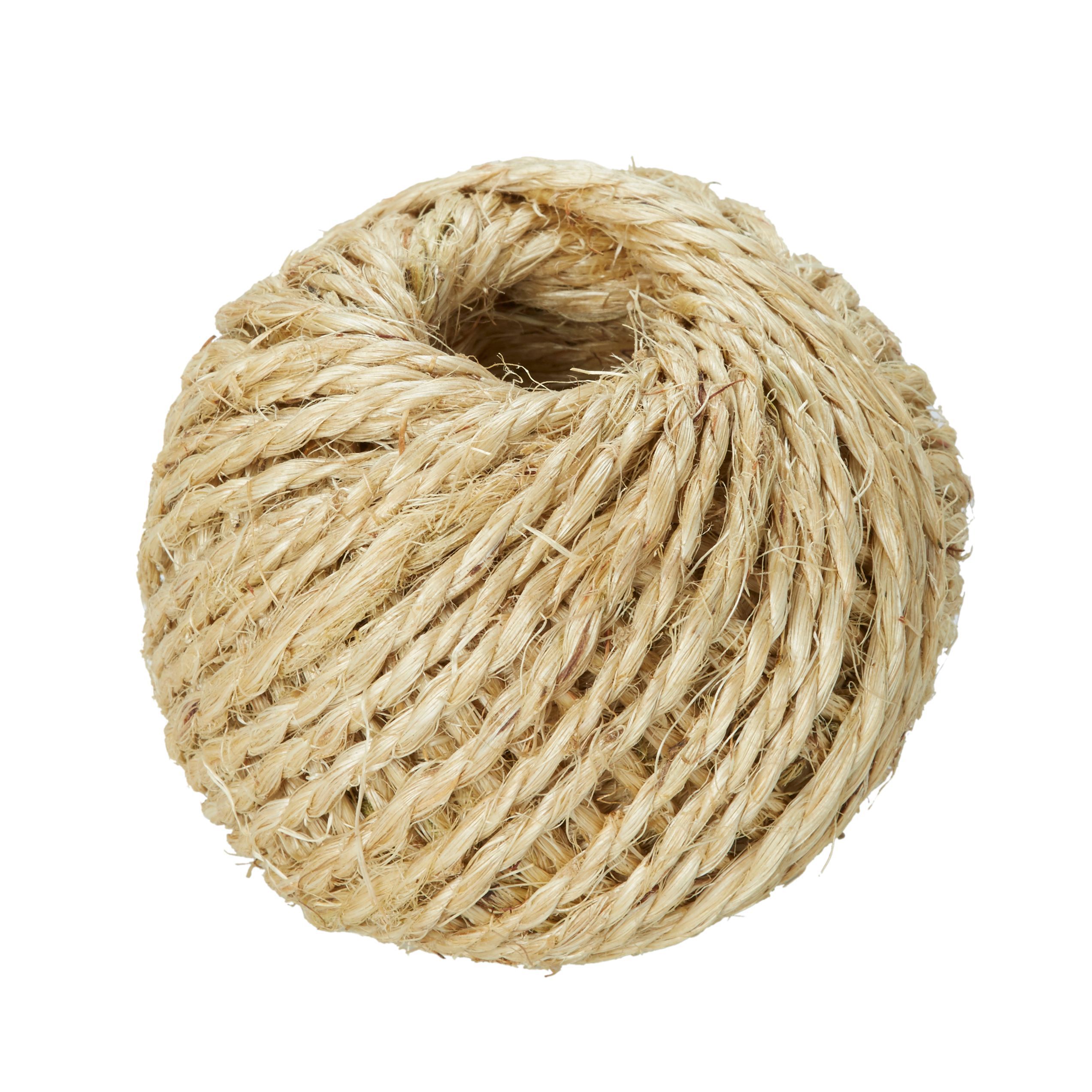 Diall Sisal Sisal Twisted Rope 2.8mm x 1.8M Departments DIY at B&Q