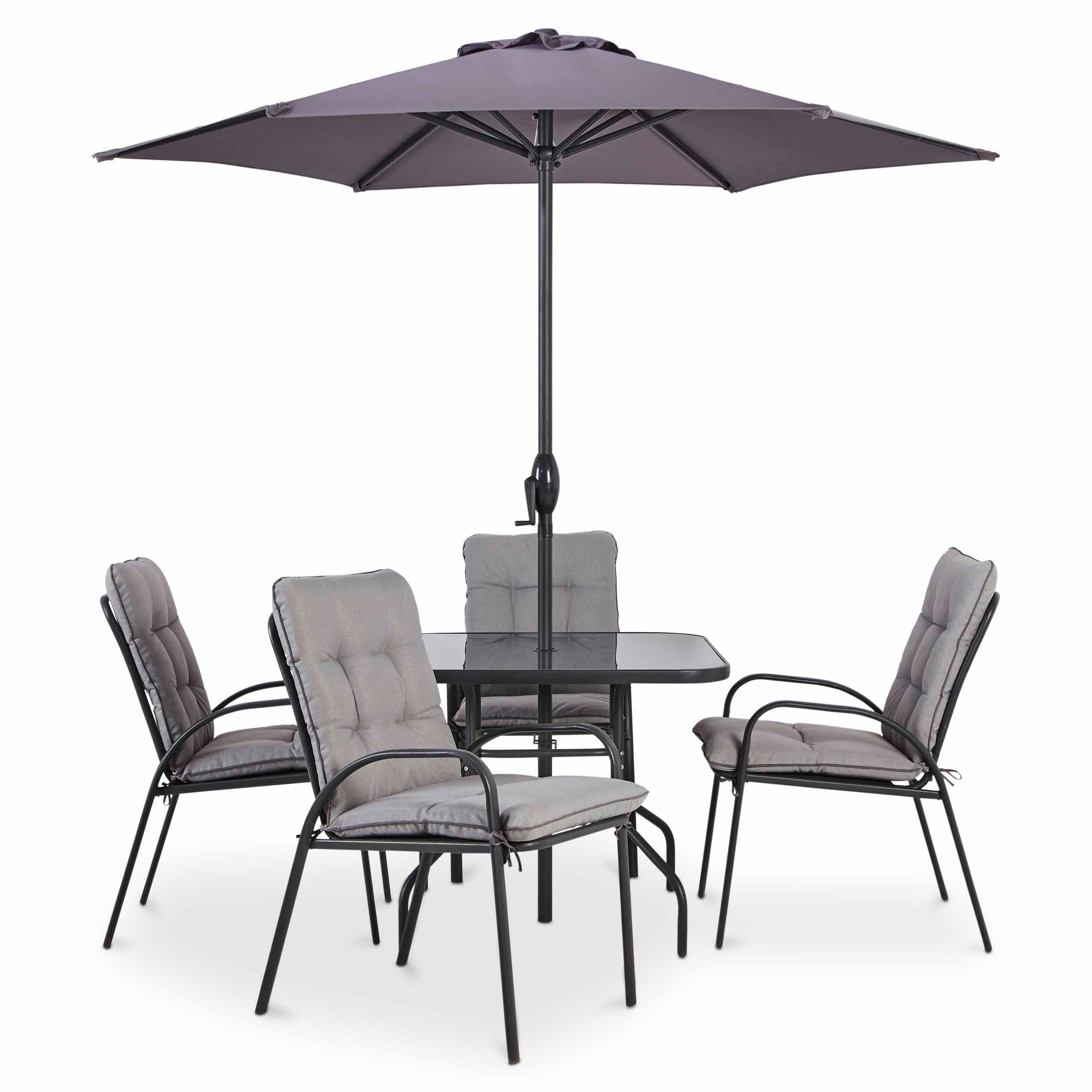 Cranbrook Metal 4 Seater Dining Set | Departments | DIY at B&Q