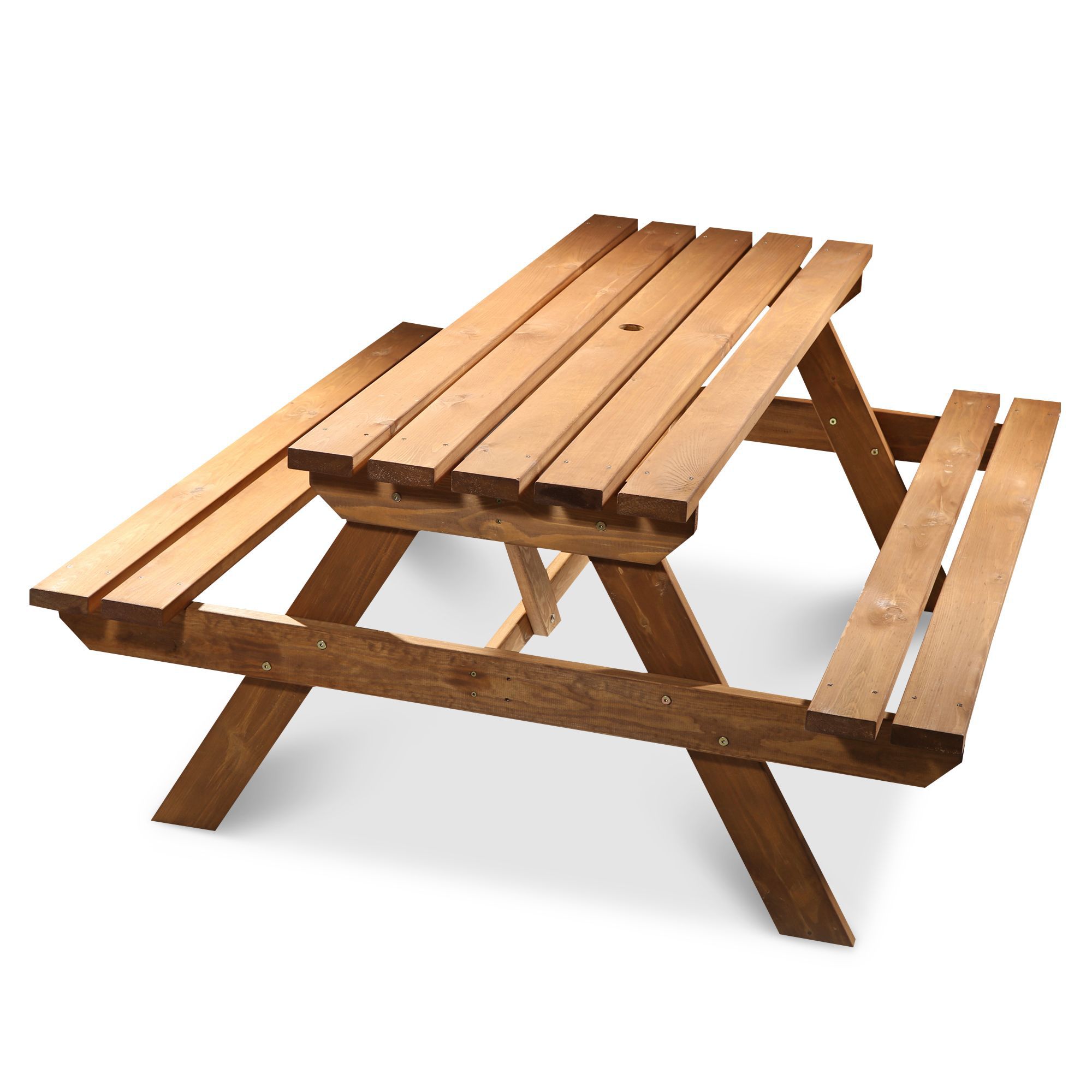 Agad Wooden 6 Seater Picnic Table | Departments | DIY at B&Q