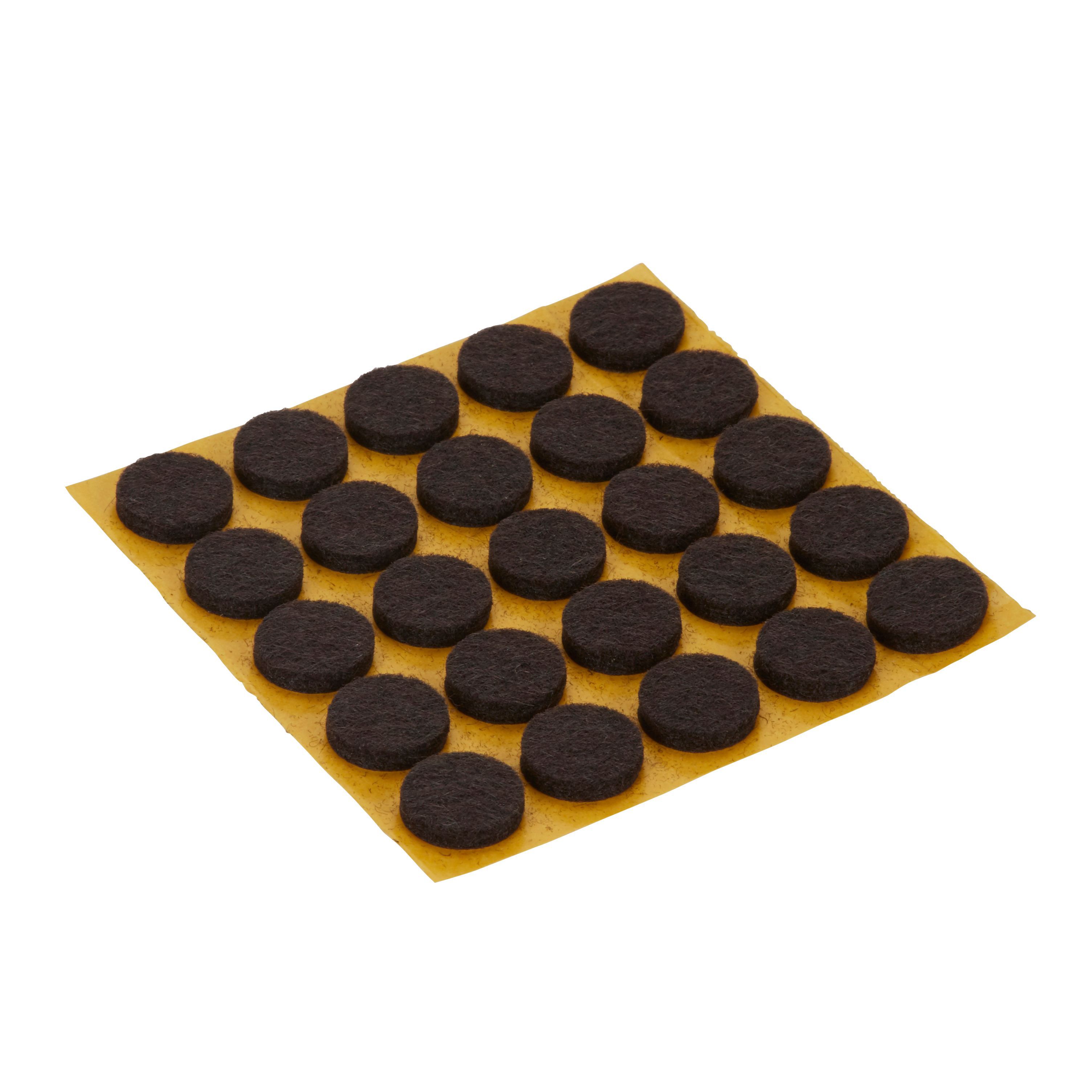 B&Q Brown Felt pad (Dia)13mm, Pack of 25 Departments DIY at B&Q