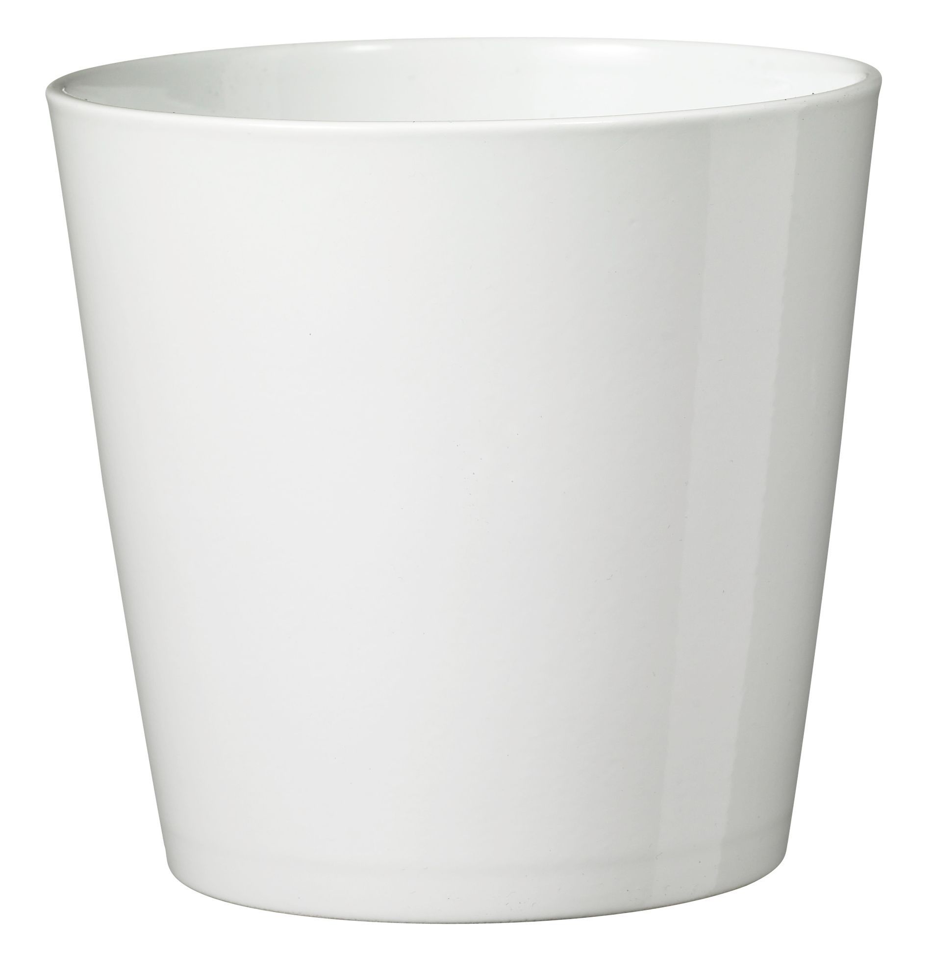 Dallas Glazed White Plant Pot (H)710mm (L)140mm (Dia)240mm