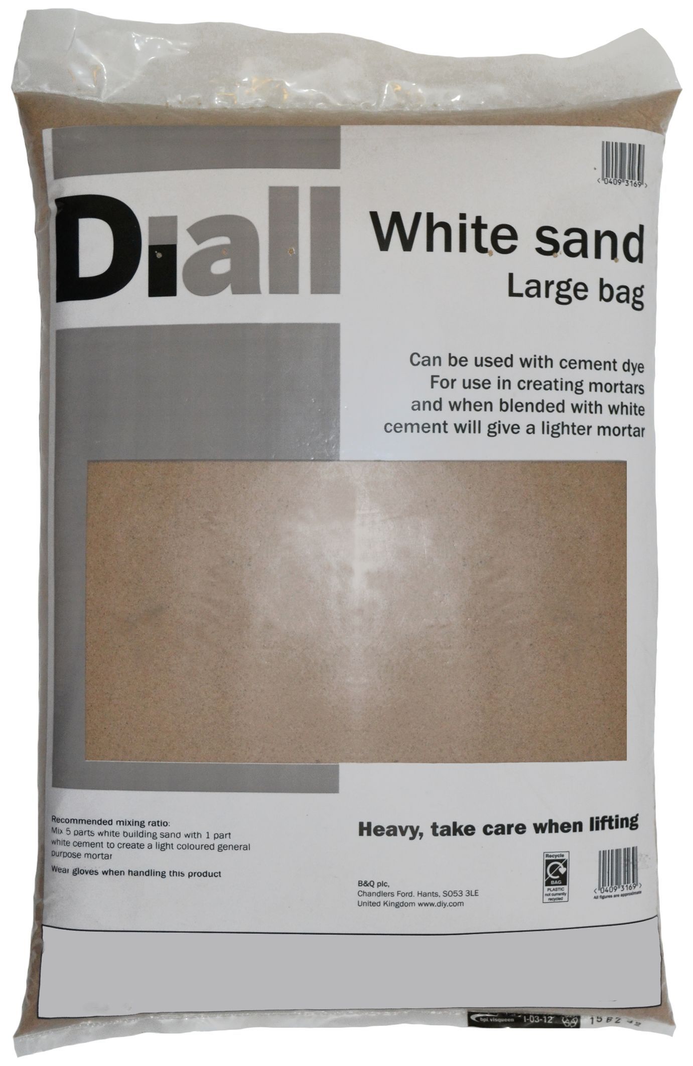 Diall White Sand 22.5kg Departments DIY at B&Q