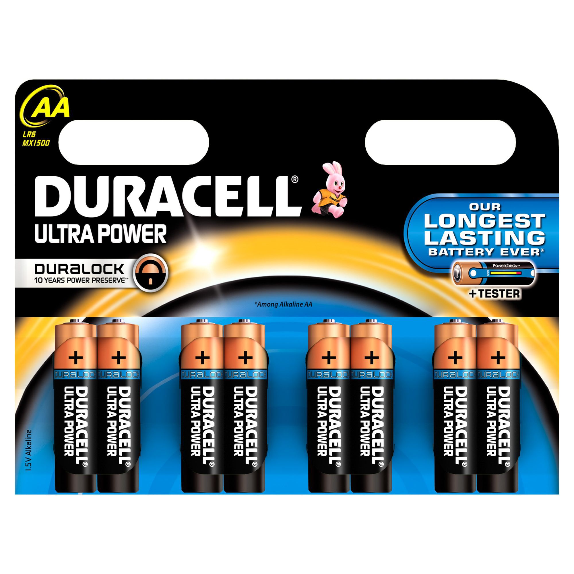  Ultra AA Alkaline Battery, Pack of 8 | Departments | DIY at B&Q