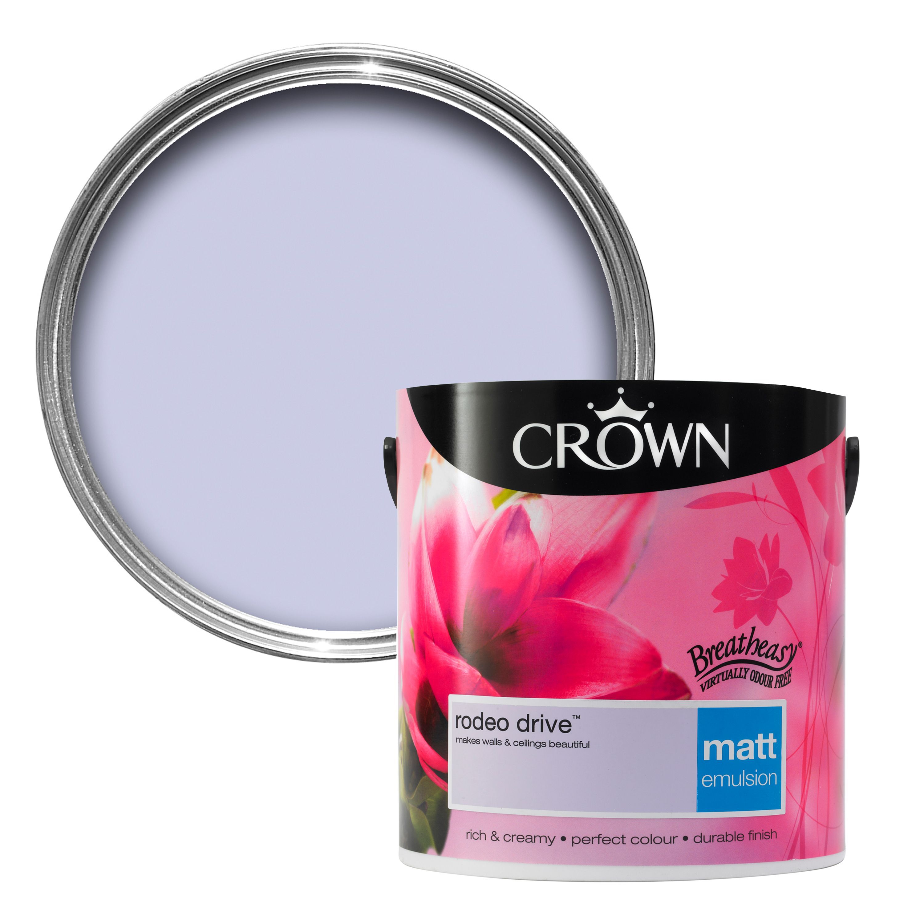 Crown Breatheasy Rodeo Drive Silk Emulsion Paint 2.5L Departments DIY at B&Q