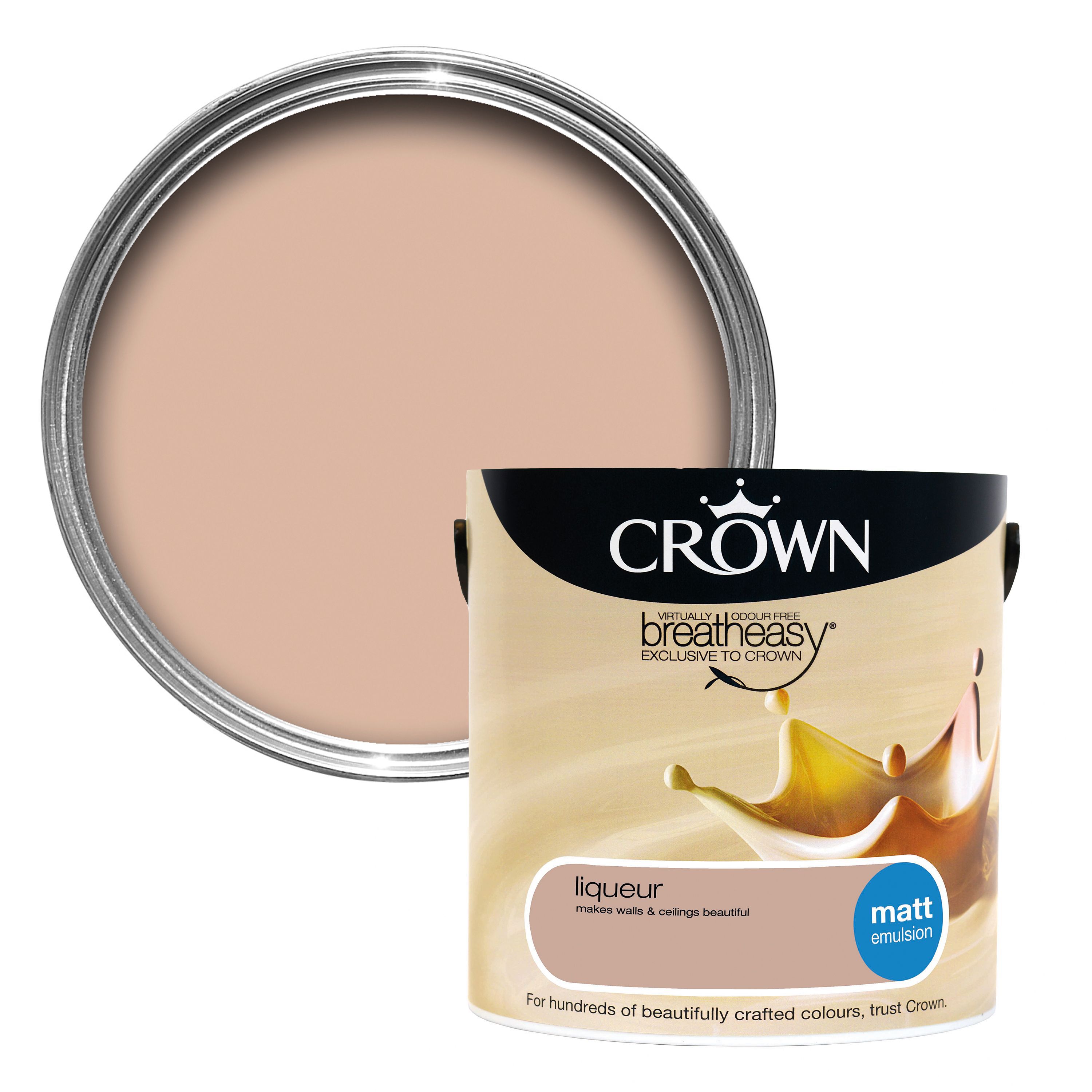 Crown Breatheasy Liqueur Matt Emulsion Paint 2.5L Departments DIY